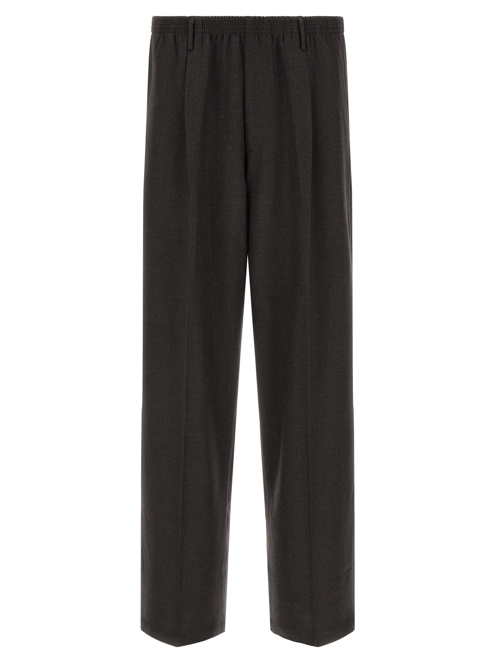 Brown Virgin Wool Dress Pants