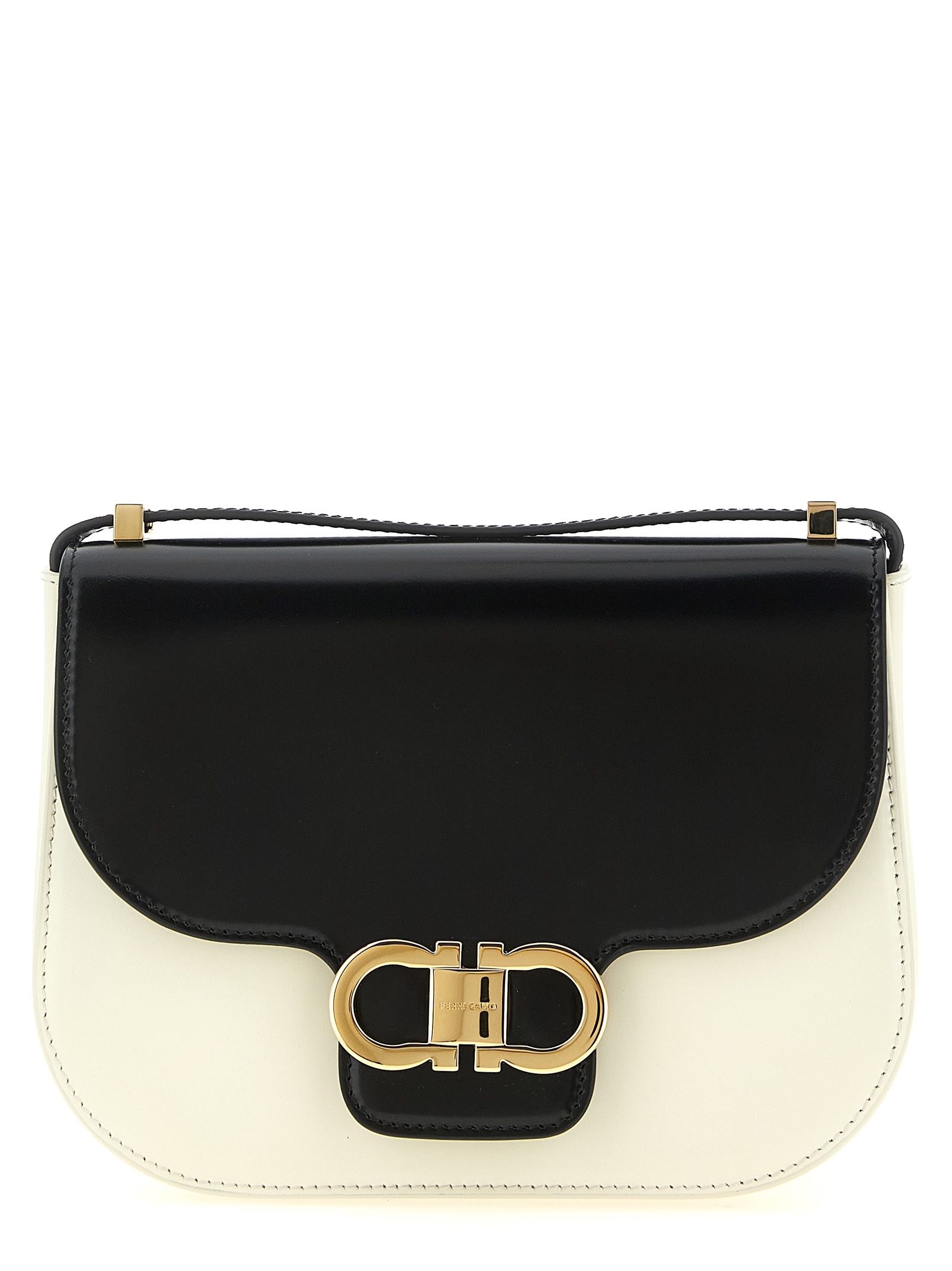 Bicolor Calfskin Crossbody Bag