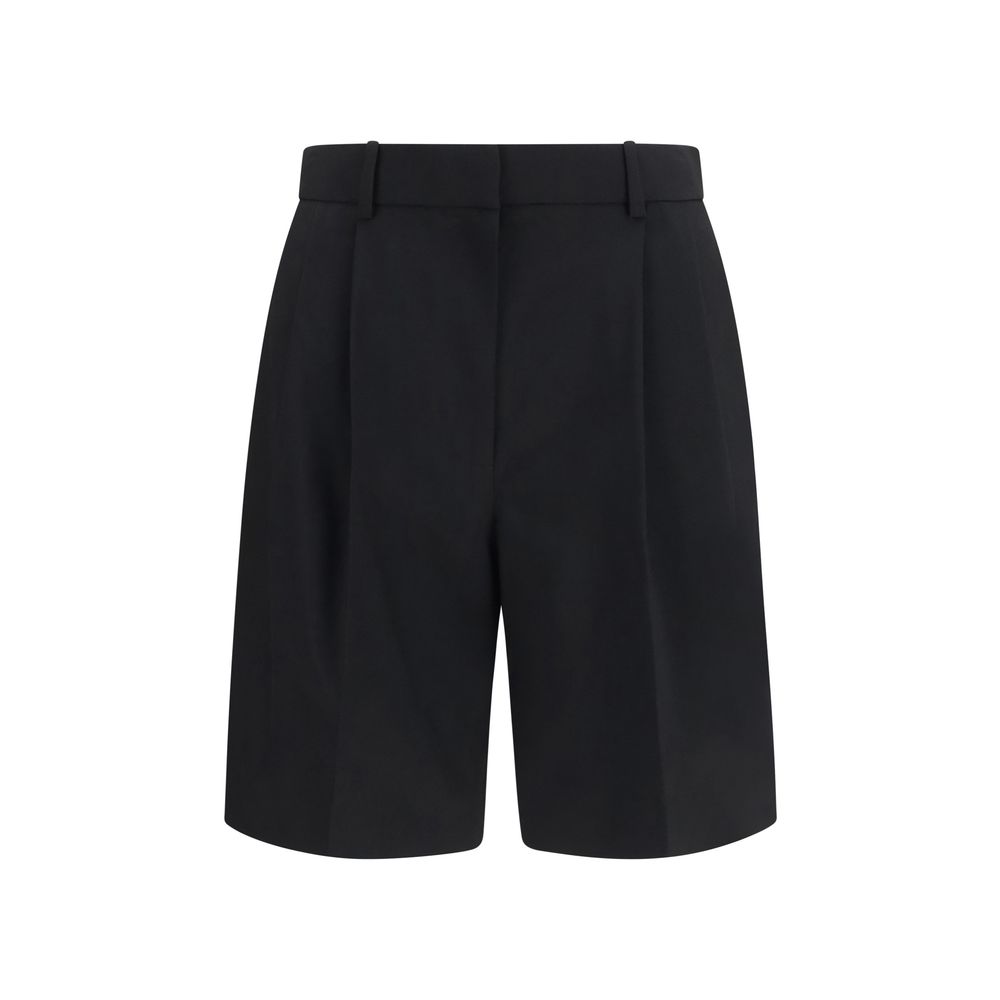 Black Wool Oves Aries Bermuda Shorts