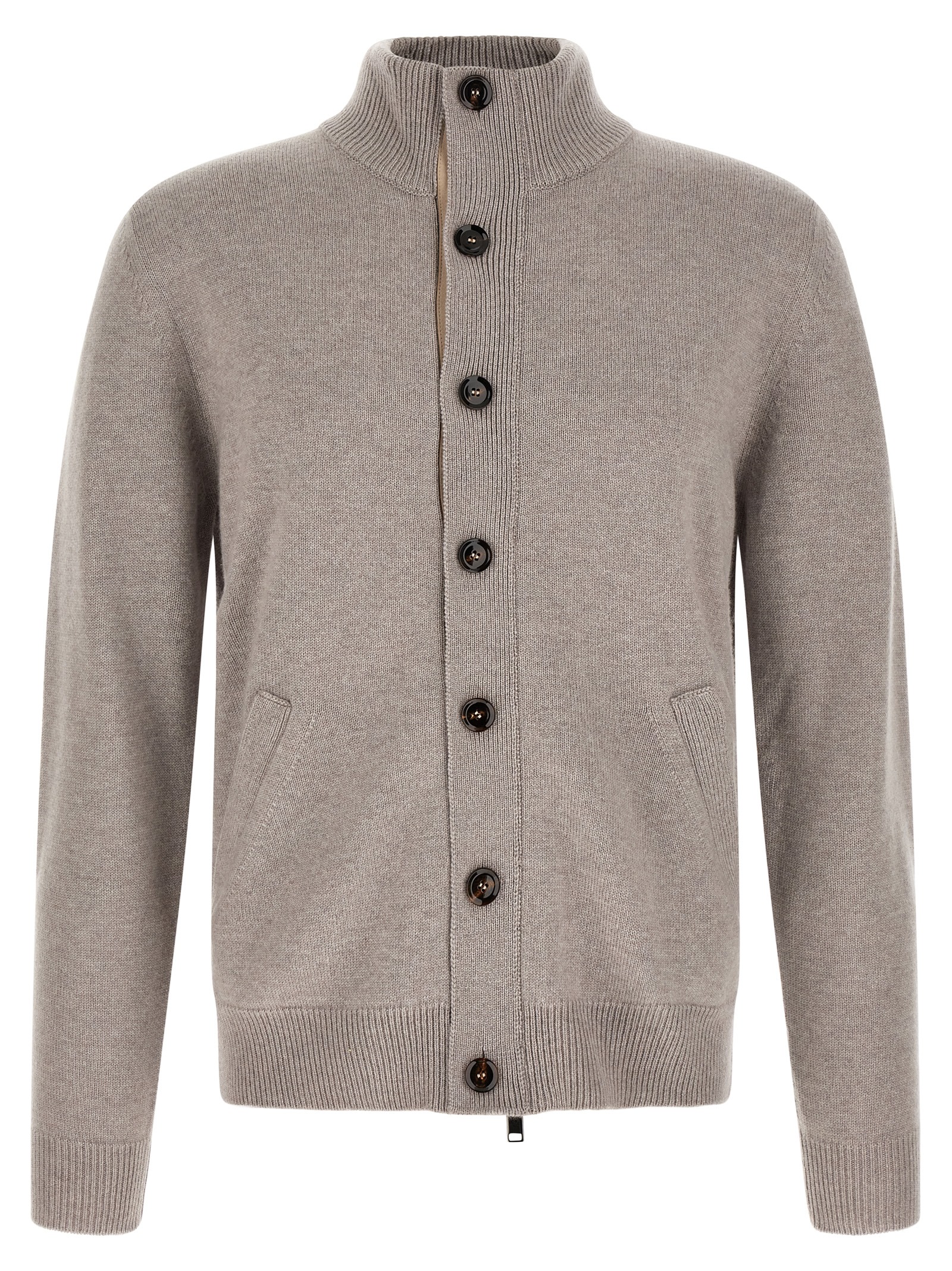Beige Cashmere Cardigan