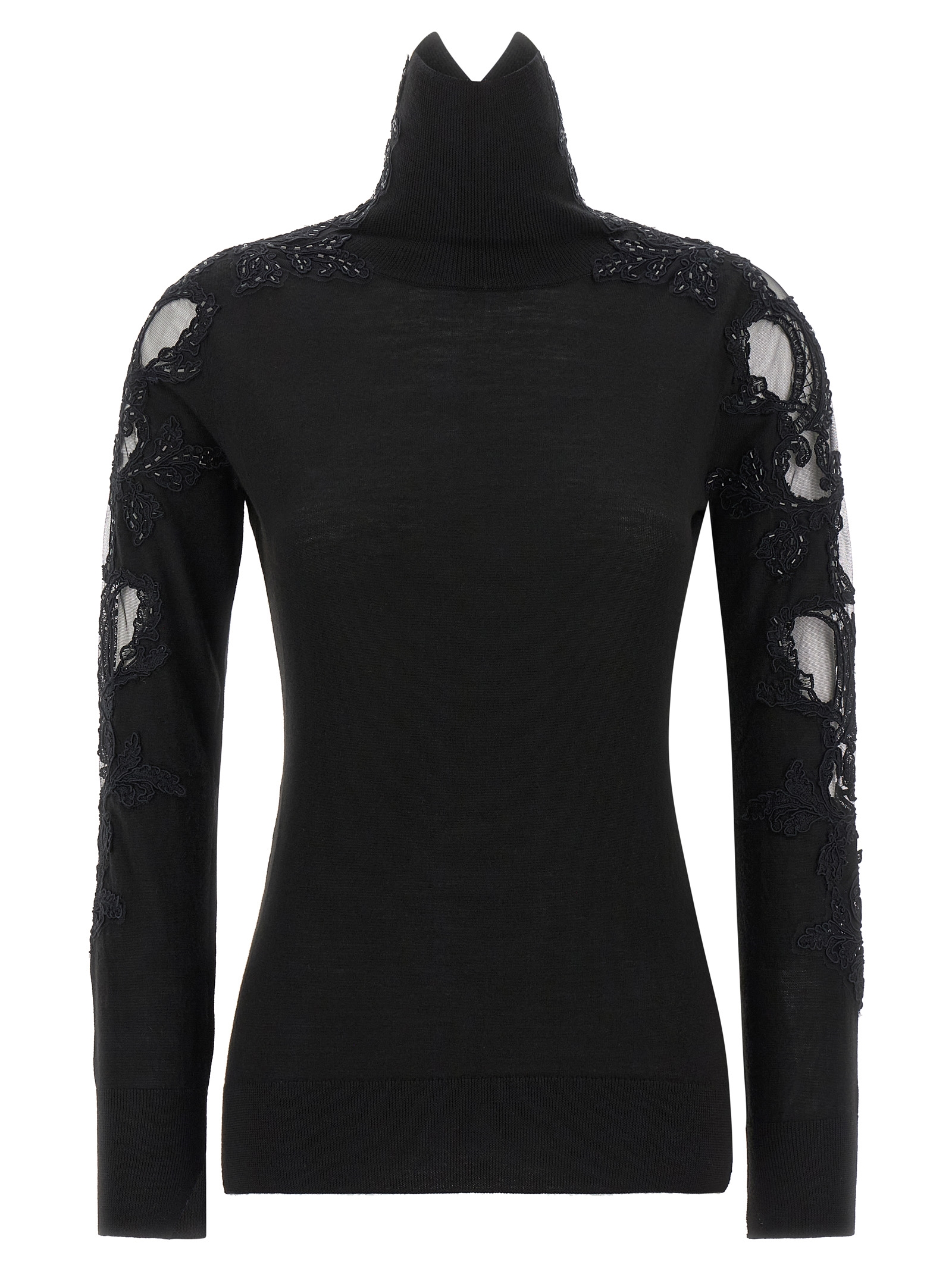 Black Virgin Wool Cardigan