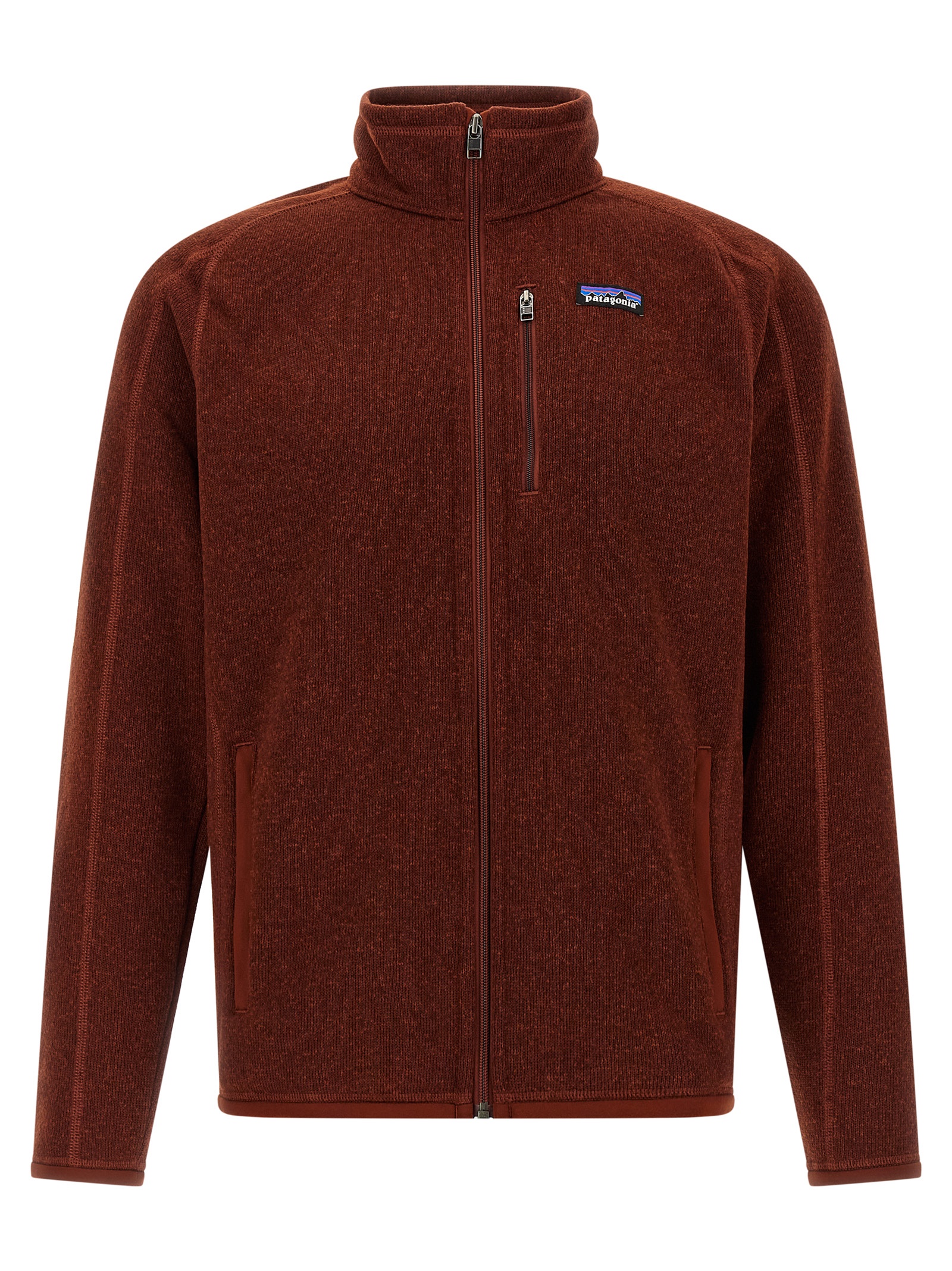 Red Polyester Full-Length Jacket