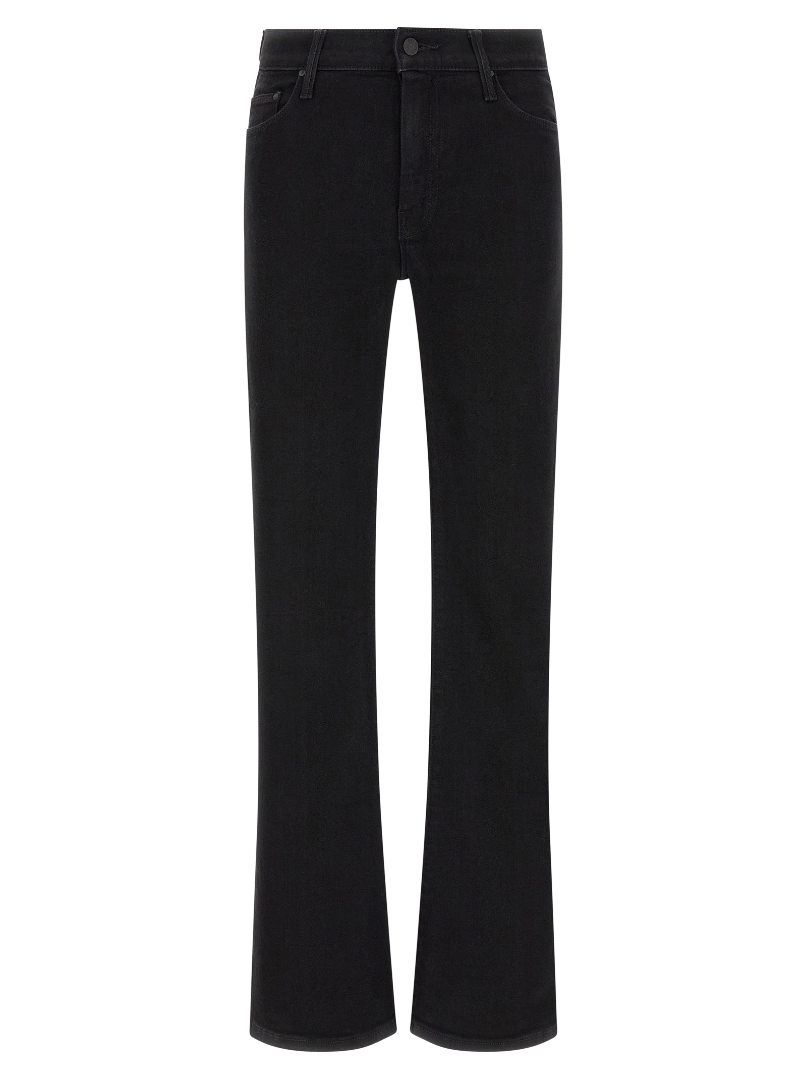 Black Cotton Flared Jeans