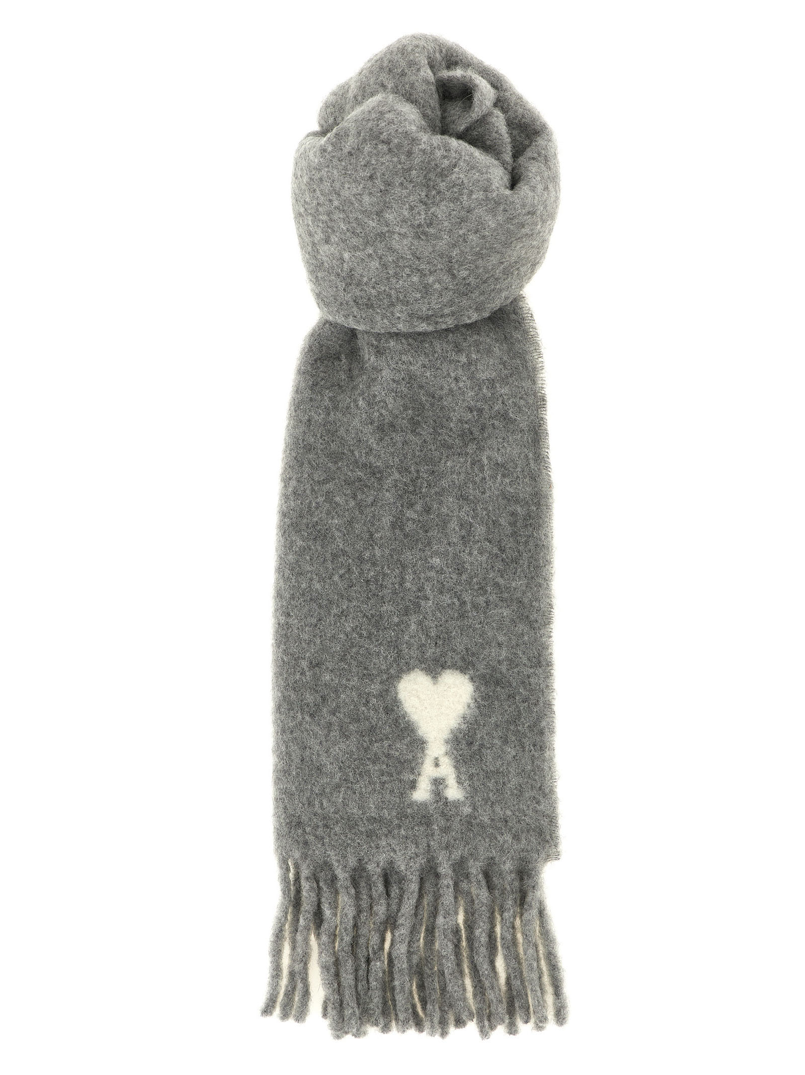 Gray Alpaca Leather Foulard