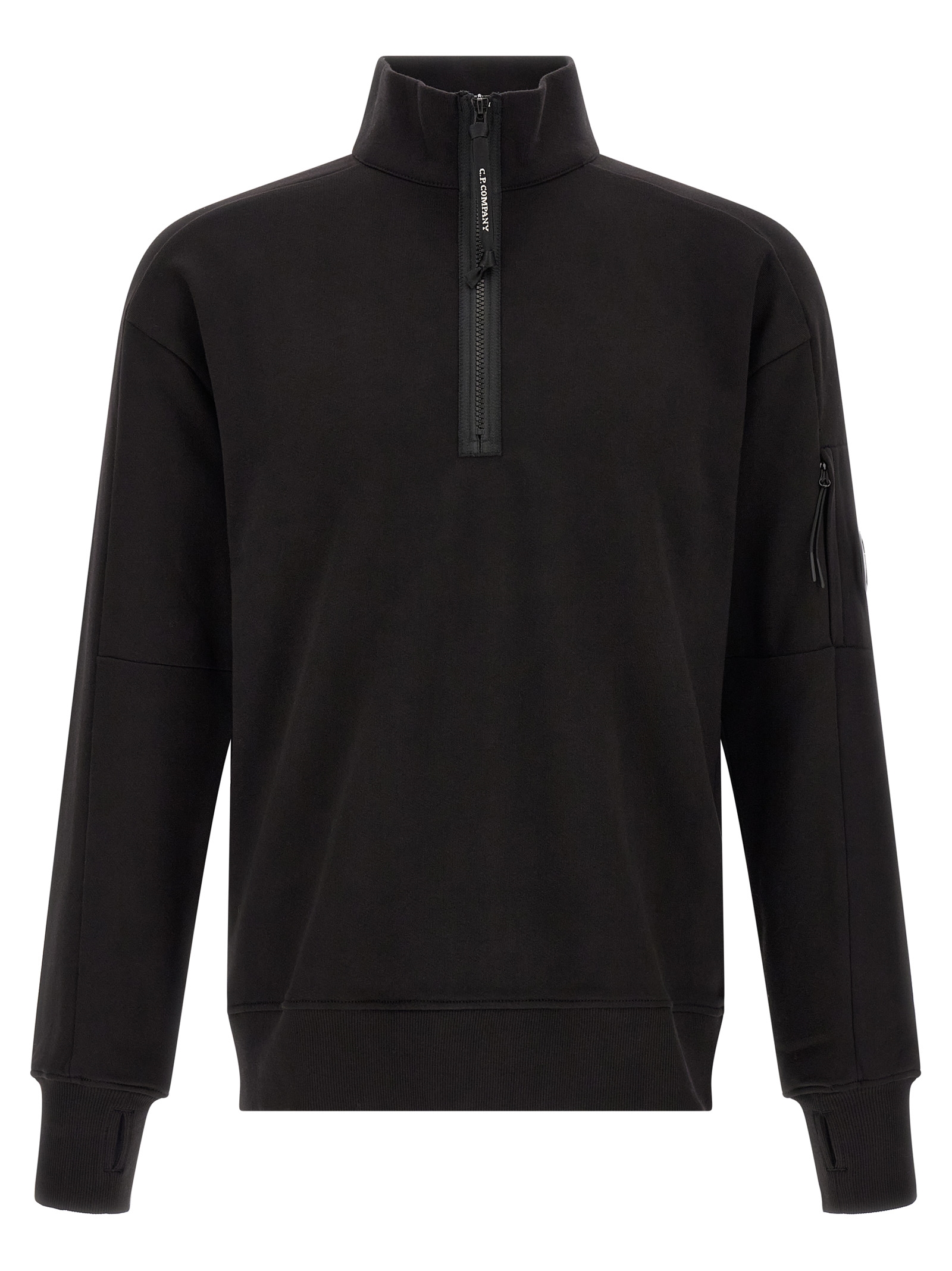 Black Cotton Sweatshirt