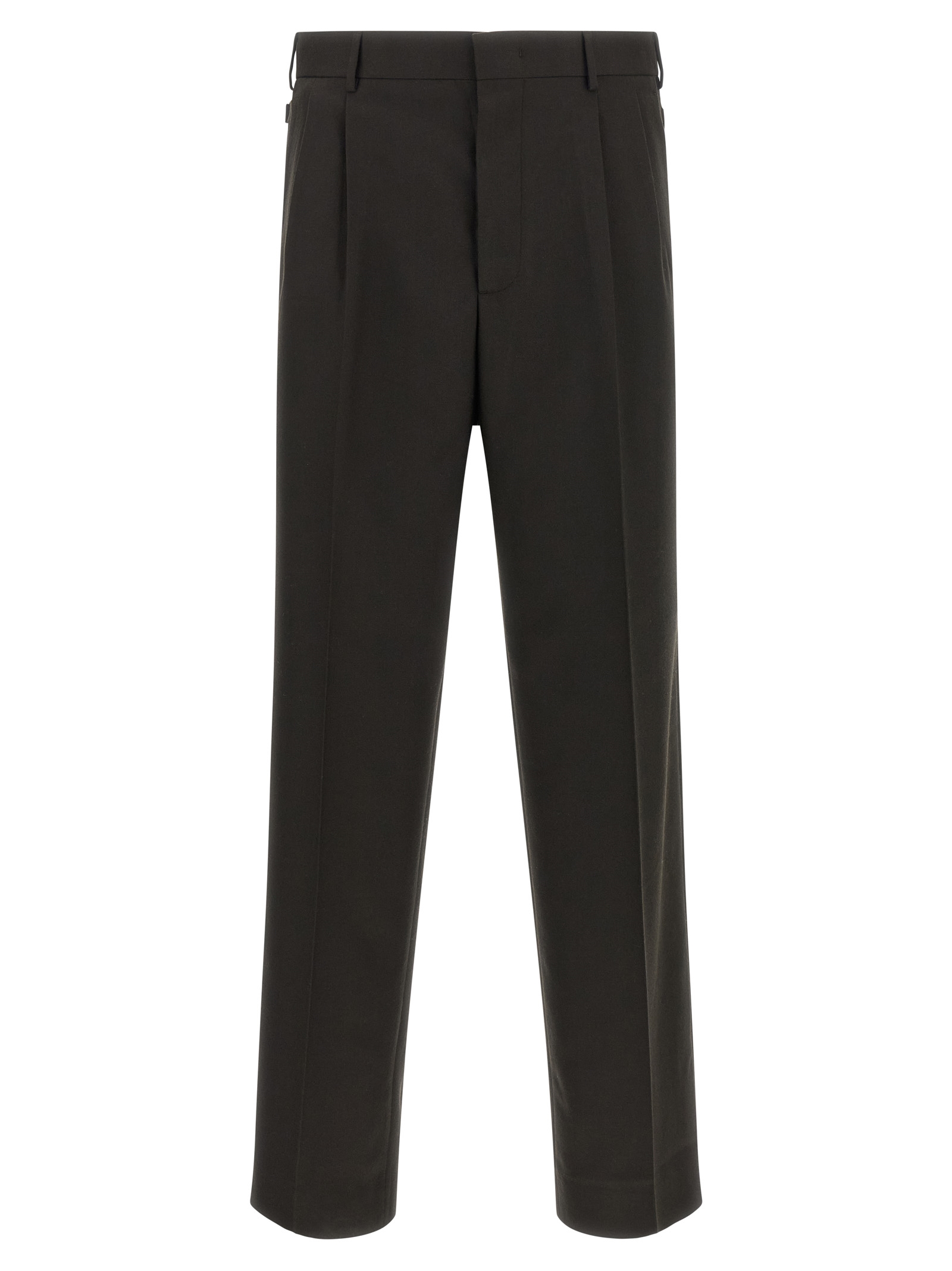 Brown Polyester Dress Pants