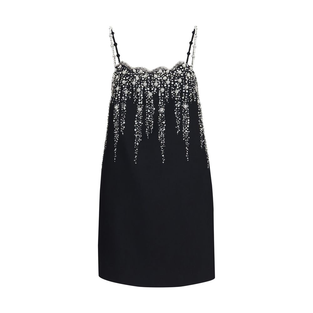 Black Wool Oves Aries Cocktail Dress