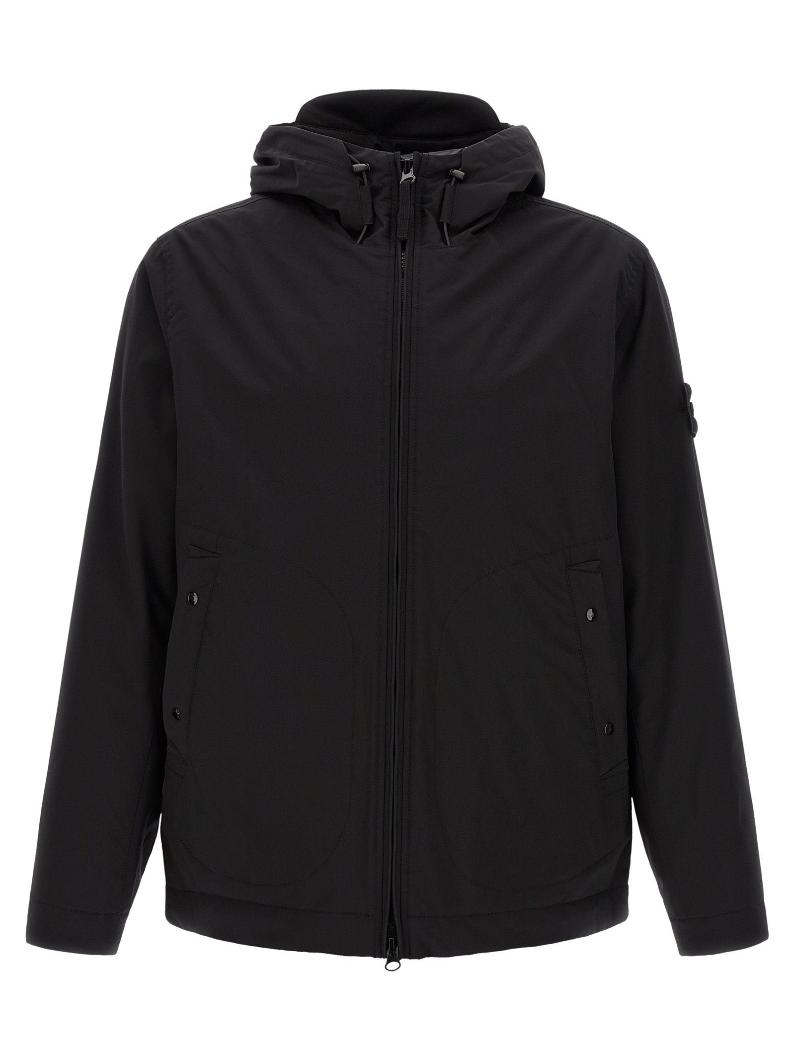 Black Polyester Shell Jacket