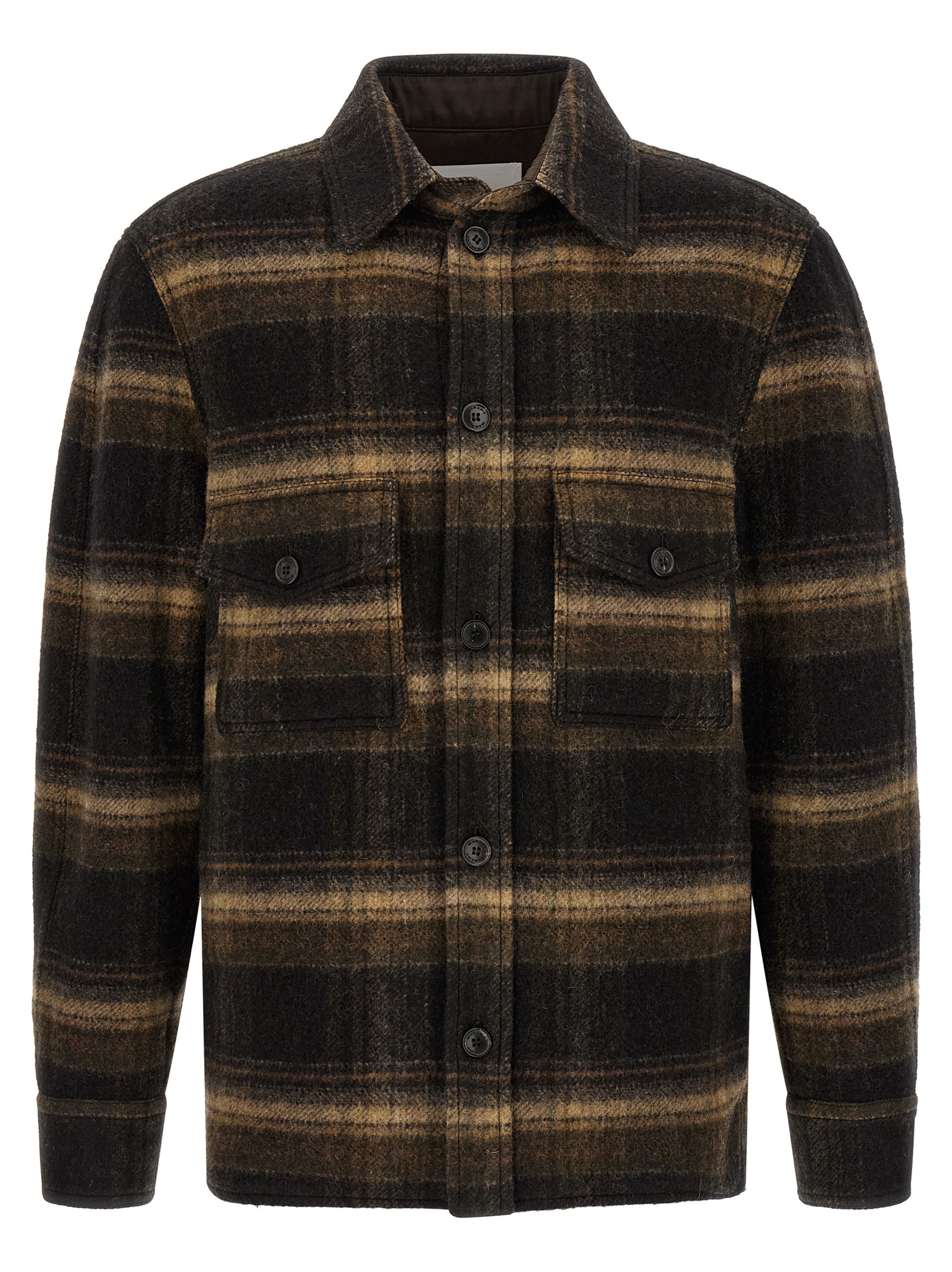 Brown Wool Full-Length Jacket