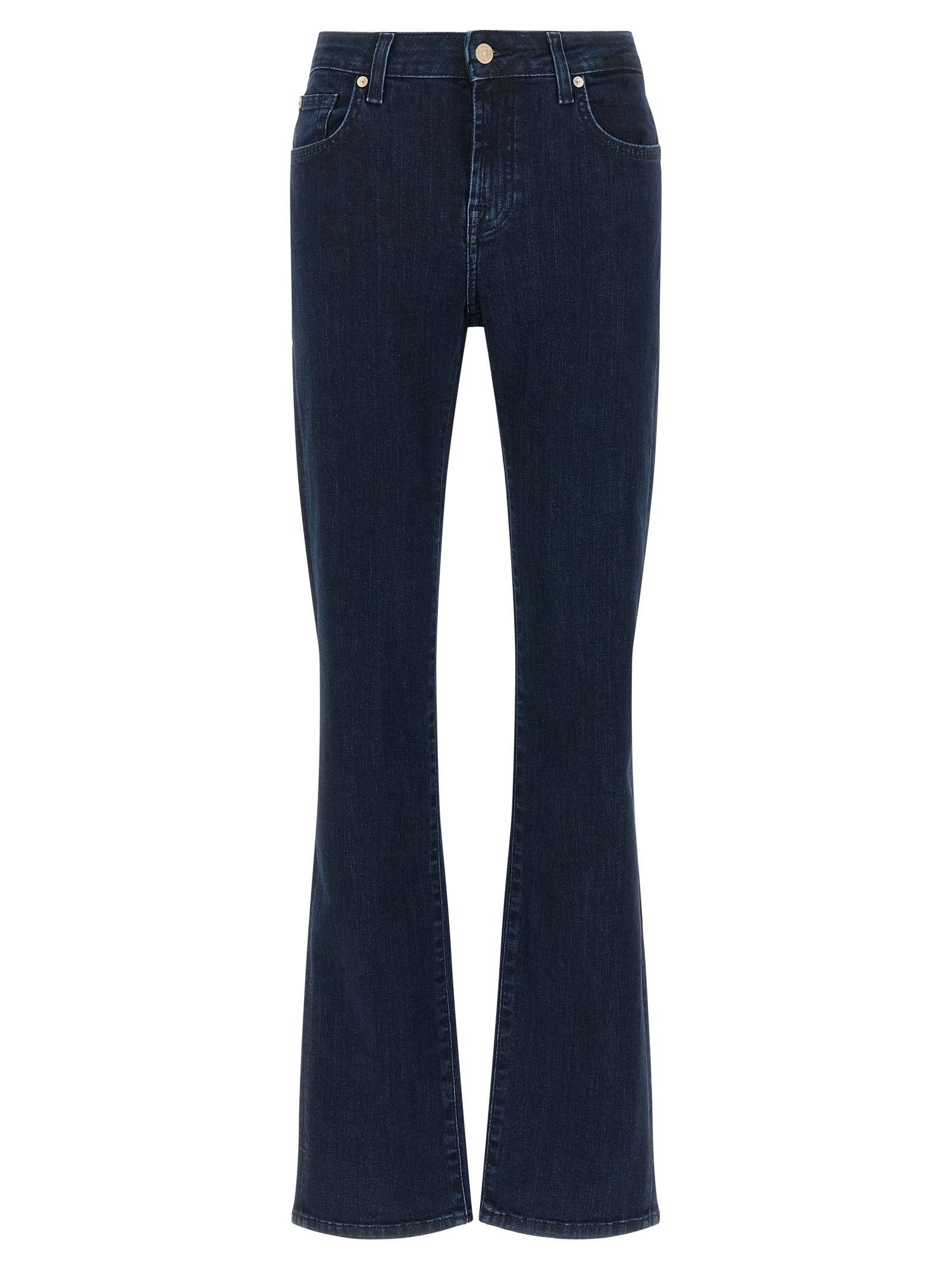 Blue Cotton Bootcut Jeans