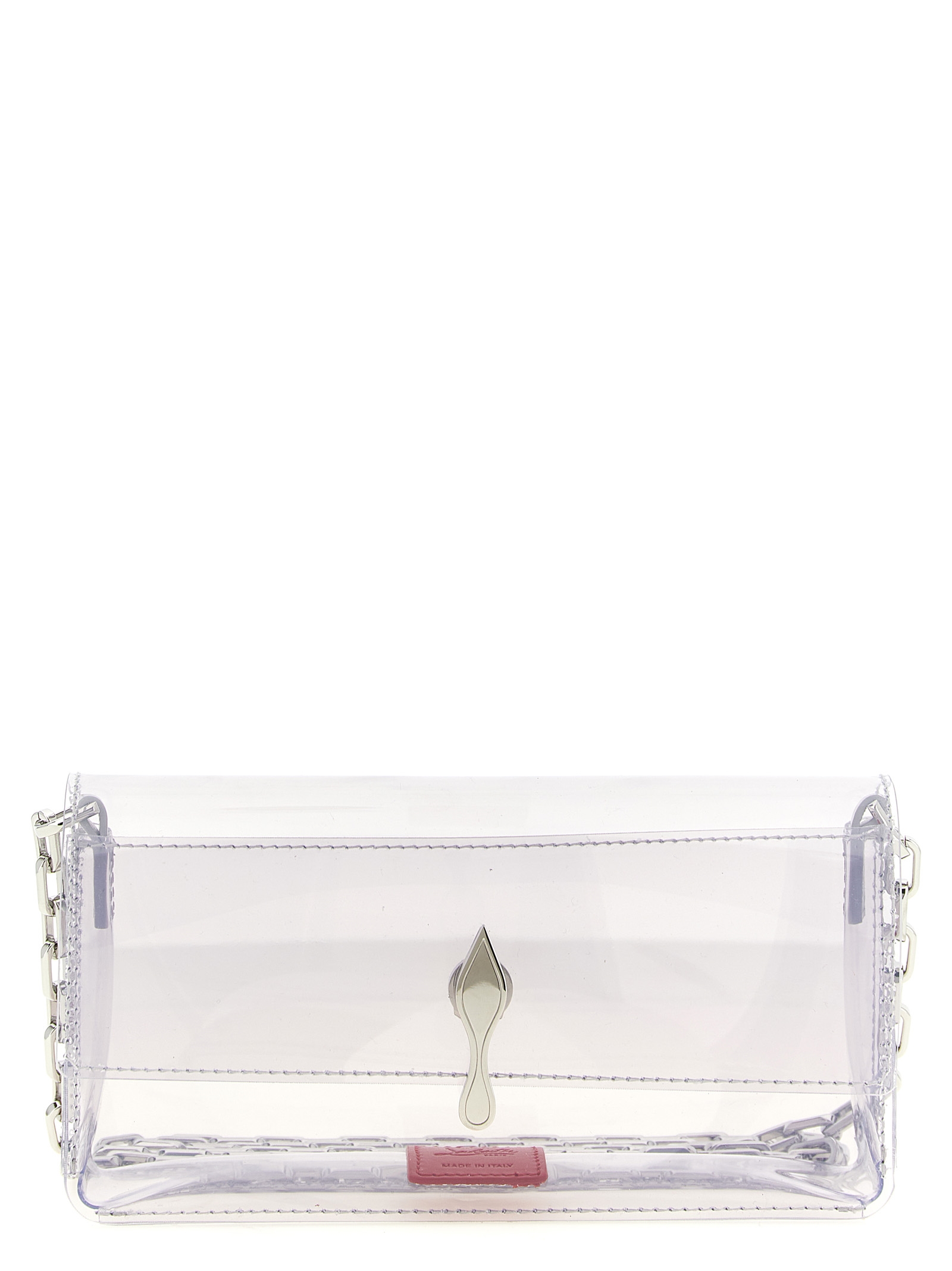 Silver Pvc Clutch Bag