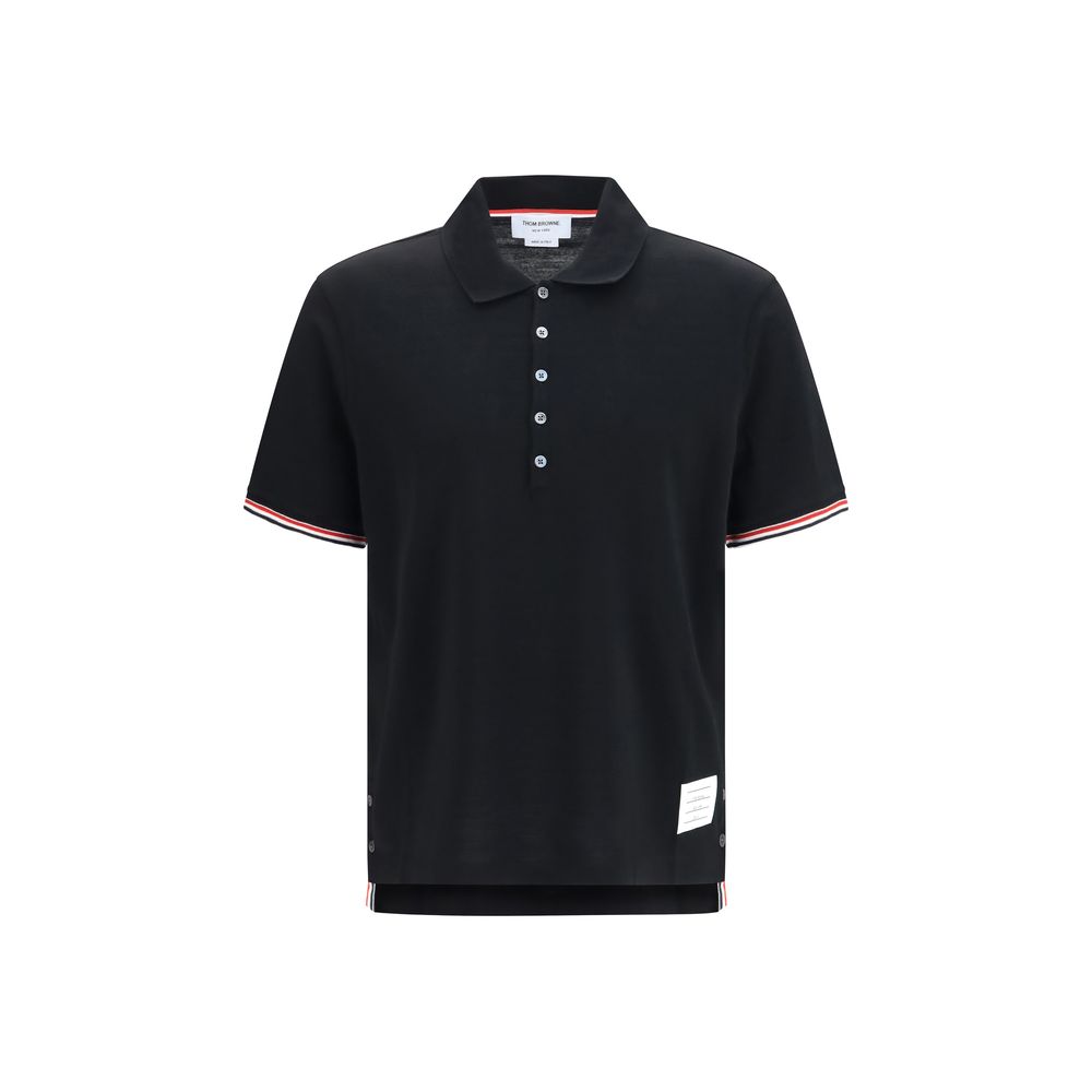 Black Cotton Polo Shirt