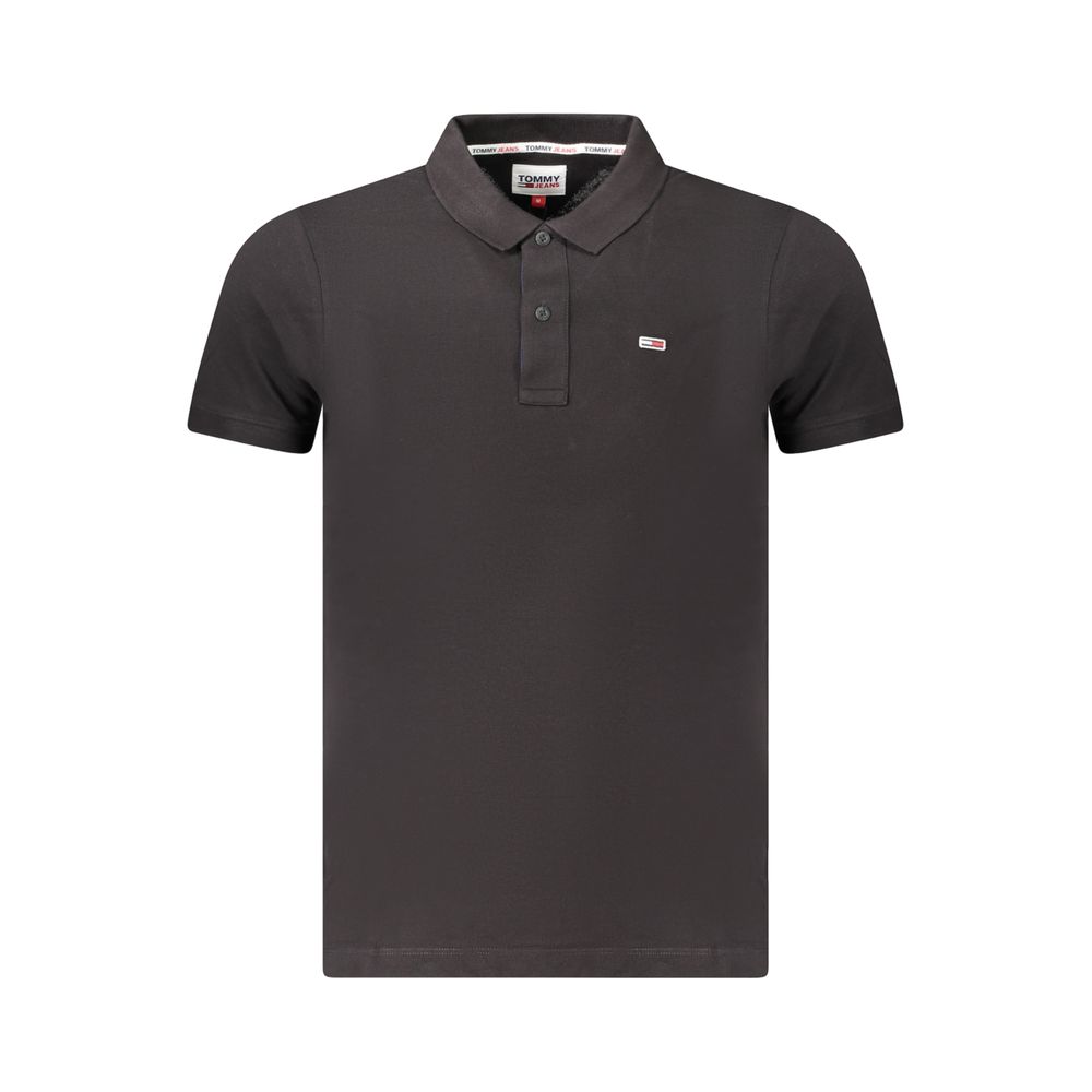 Black Cotton Men's Polo Shirt