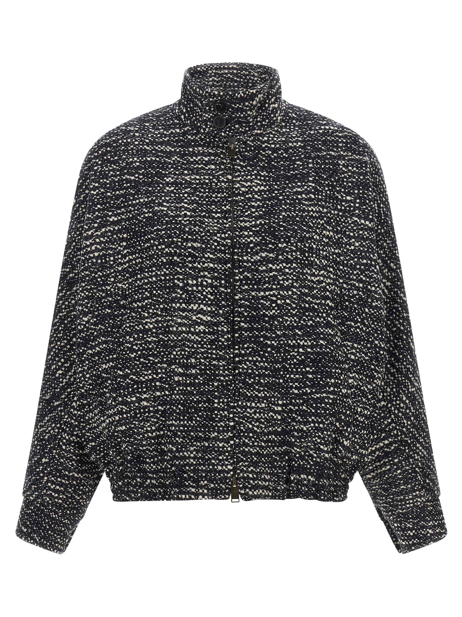 White Virgin Wool Bomber