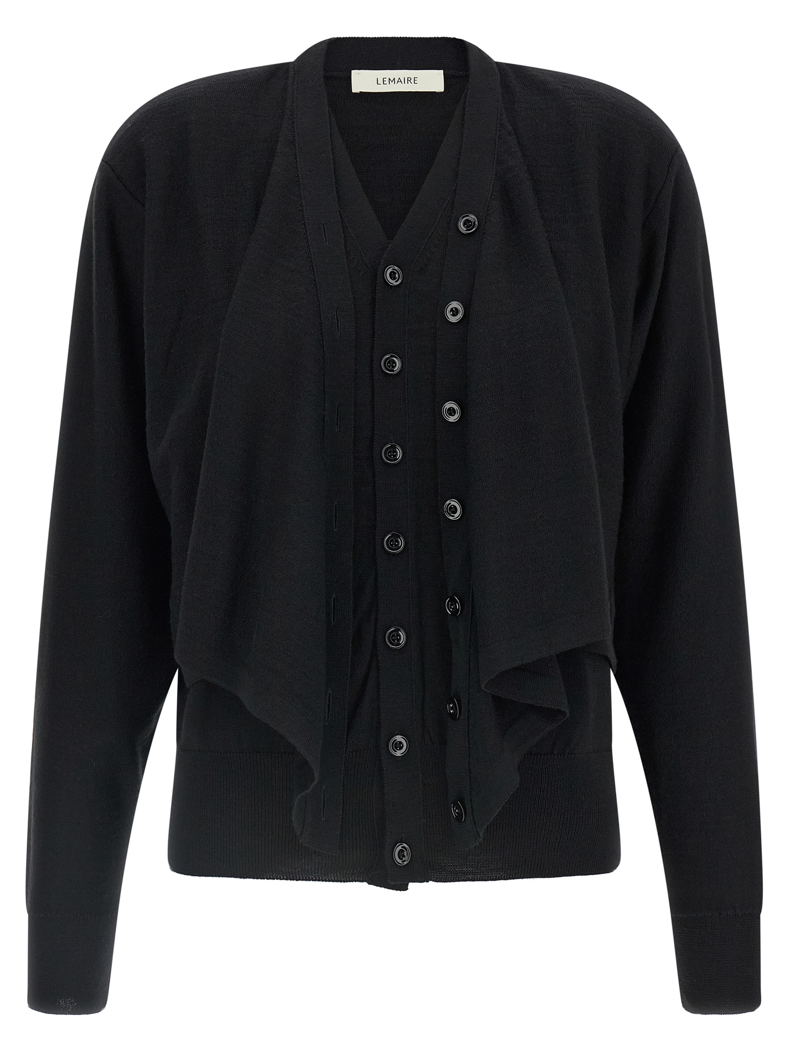 Black Wool Cardigan