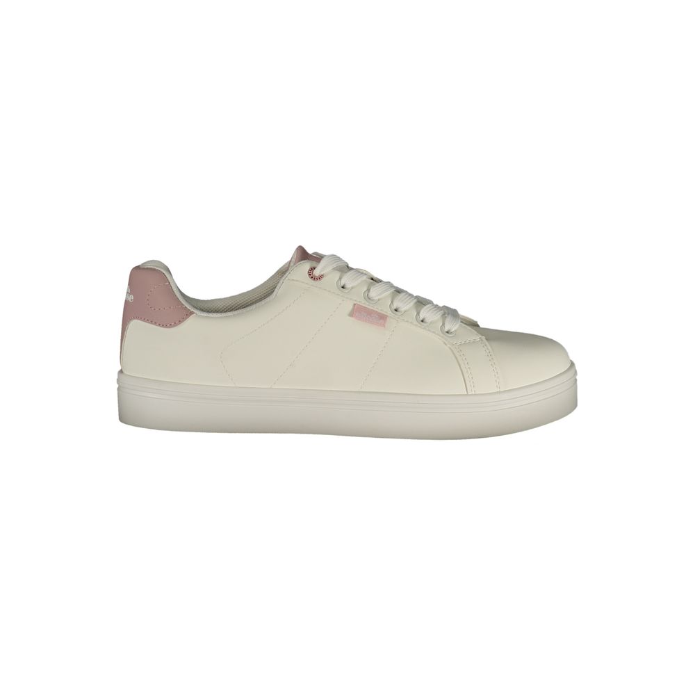 White Polyurethane Women's Sneaker
