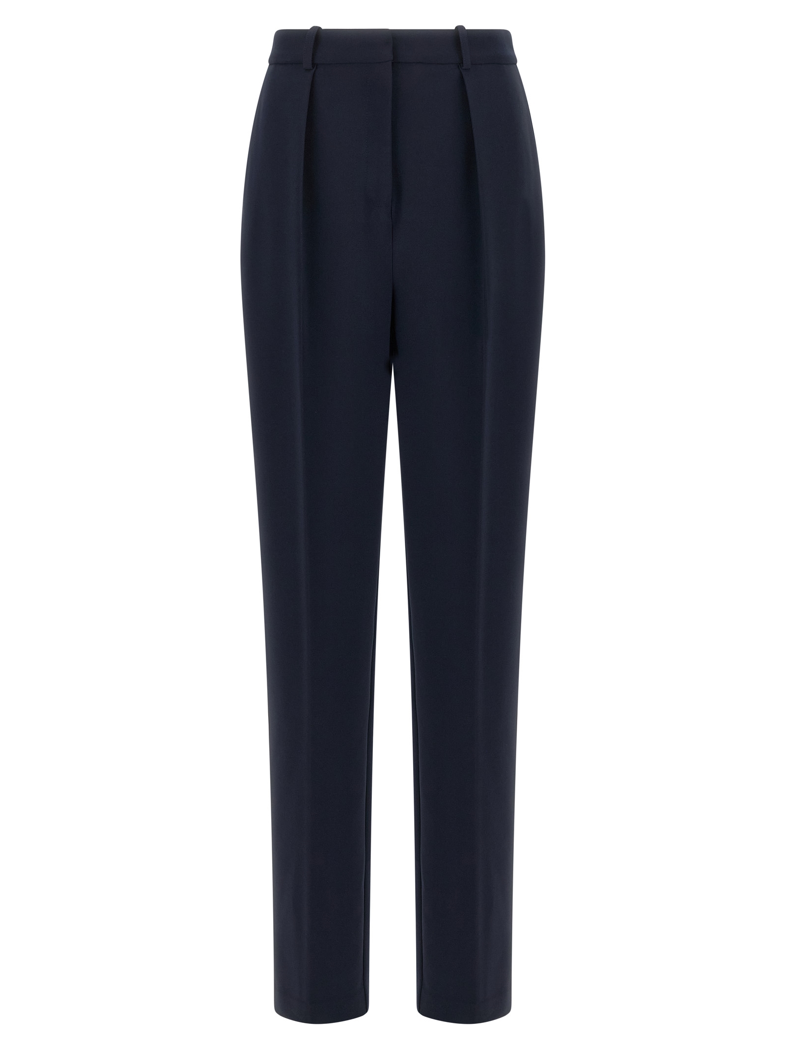 Blue Polyester Dress Pants