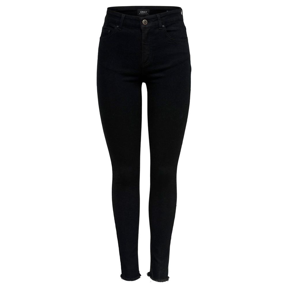 Black Cotton Skinny Jeans