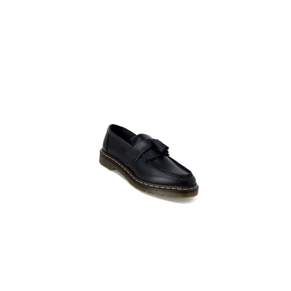Black Leather Slip-On Loafers