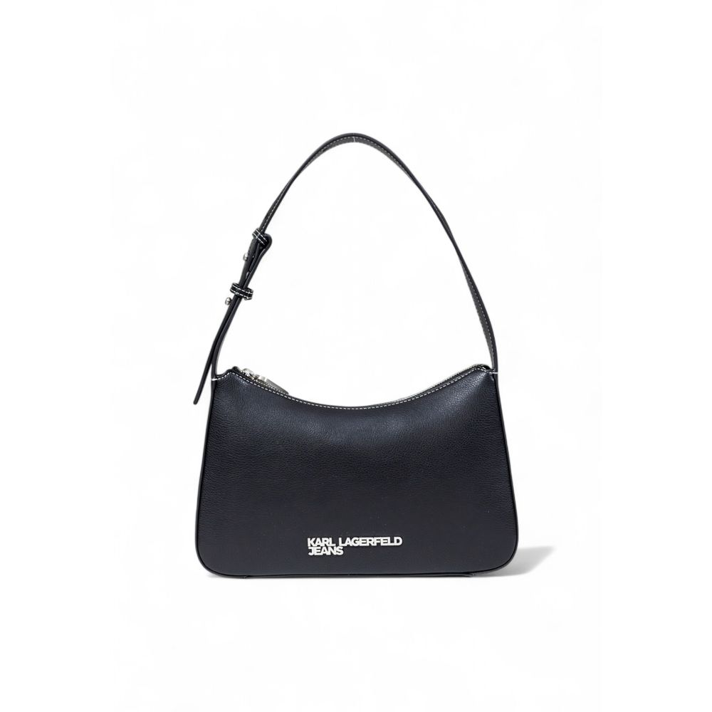 Black Artificial Leather Handbag