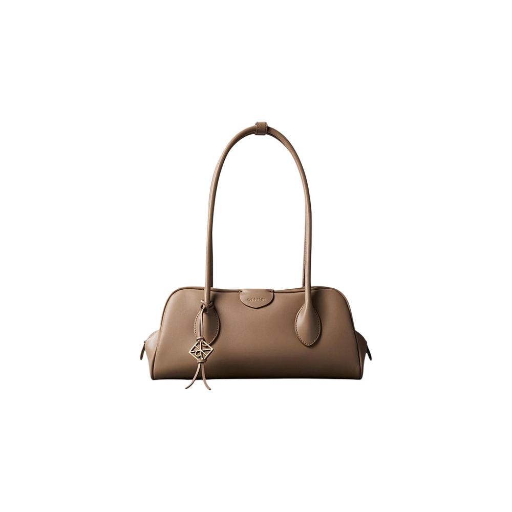 Beige Polyethylene Handbag