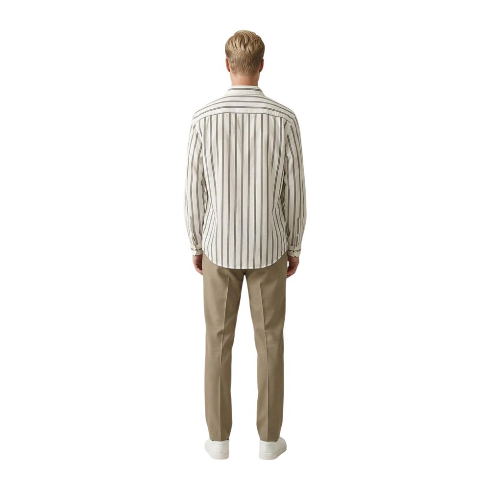 White Cotton Pattern Shirt 2