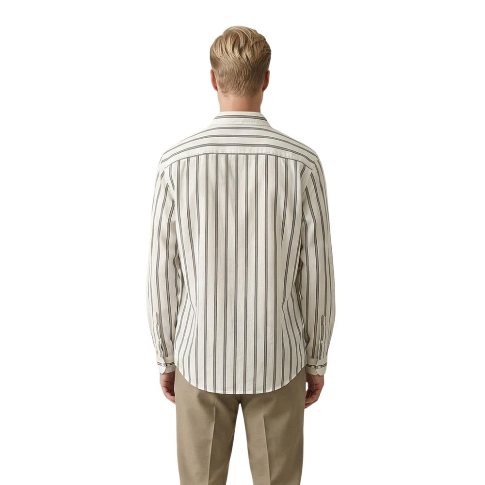 White Cotton Pattern Shirt 3