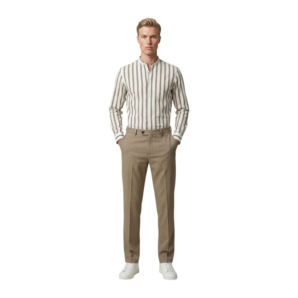 White Cotton Pattern Shirt 5