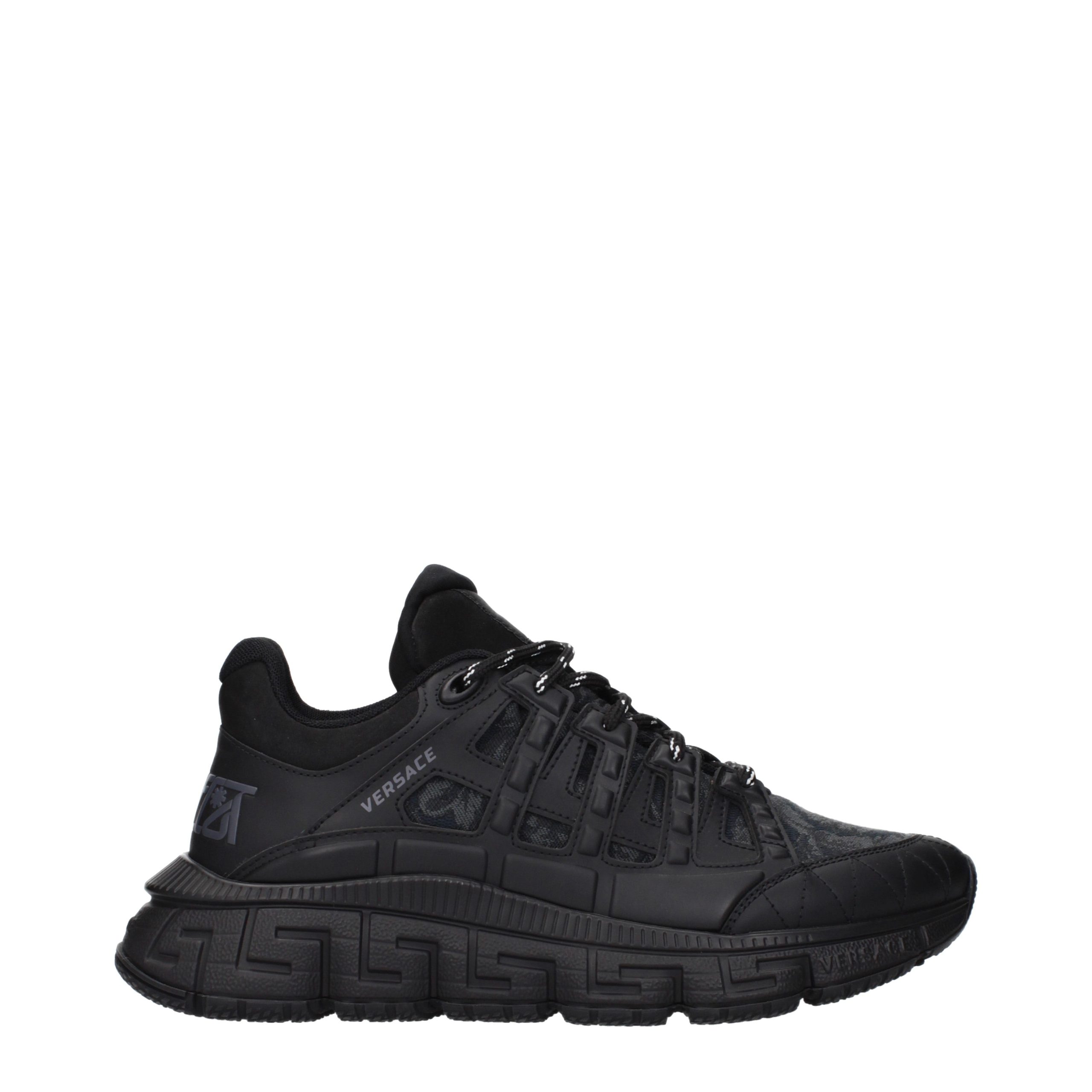 Black Fabric Athletic Sneakers
