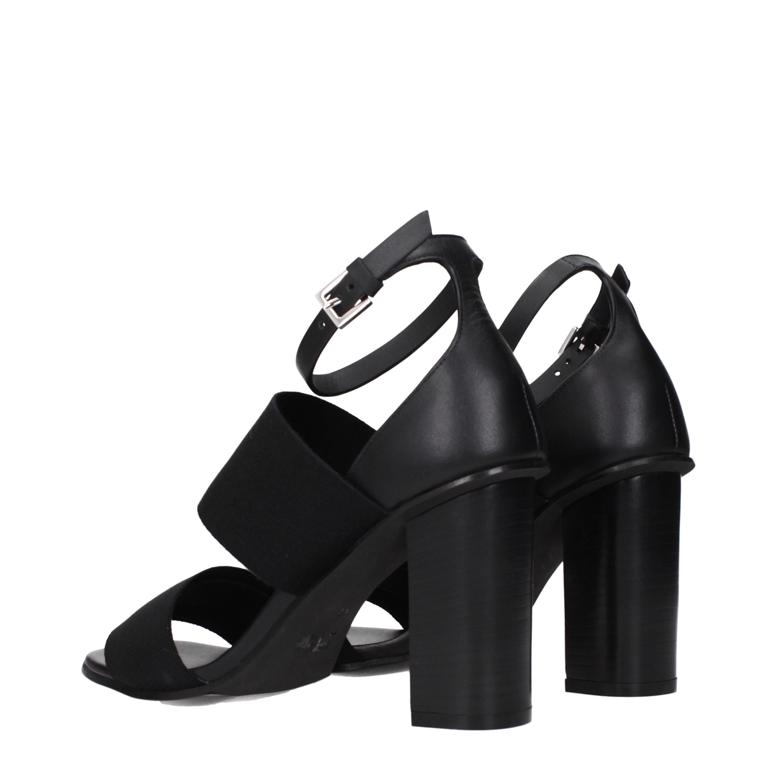 Black Fabric Platform Sandals 4