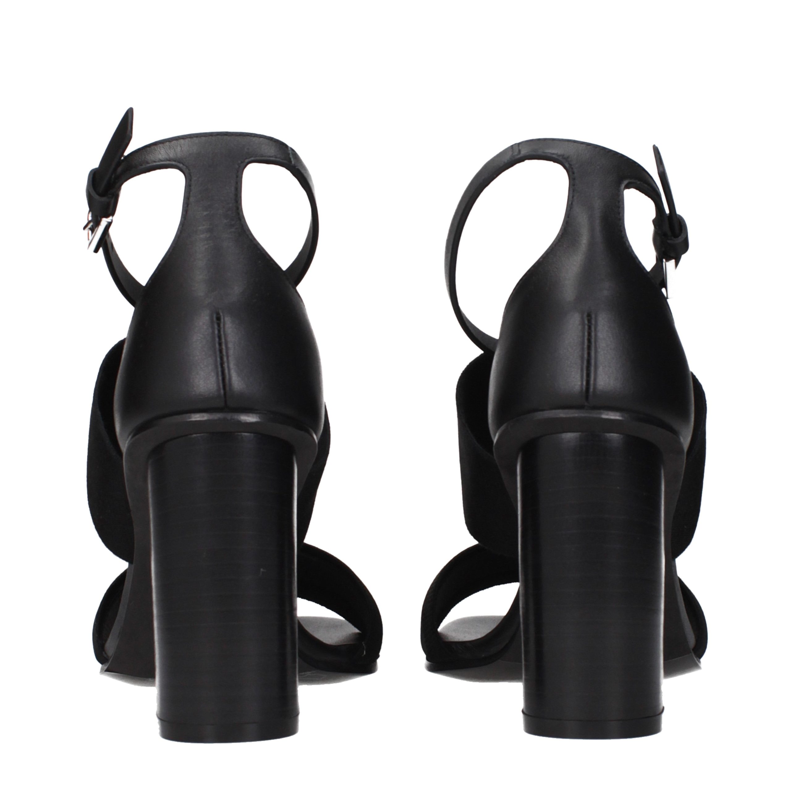 Black Fabric Platform Sandals 5