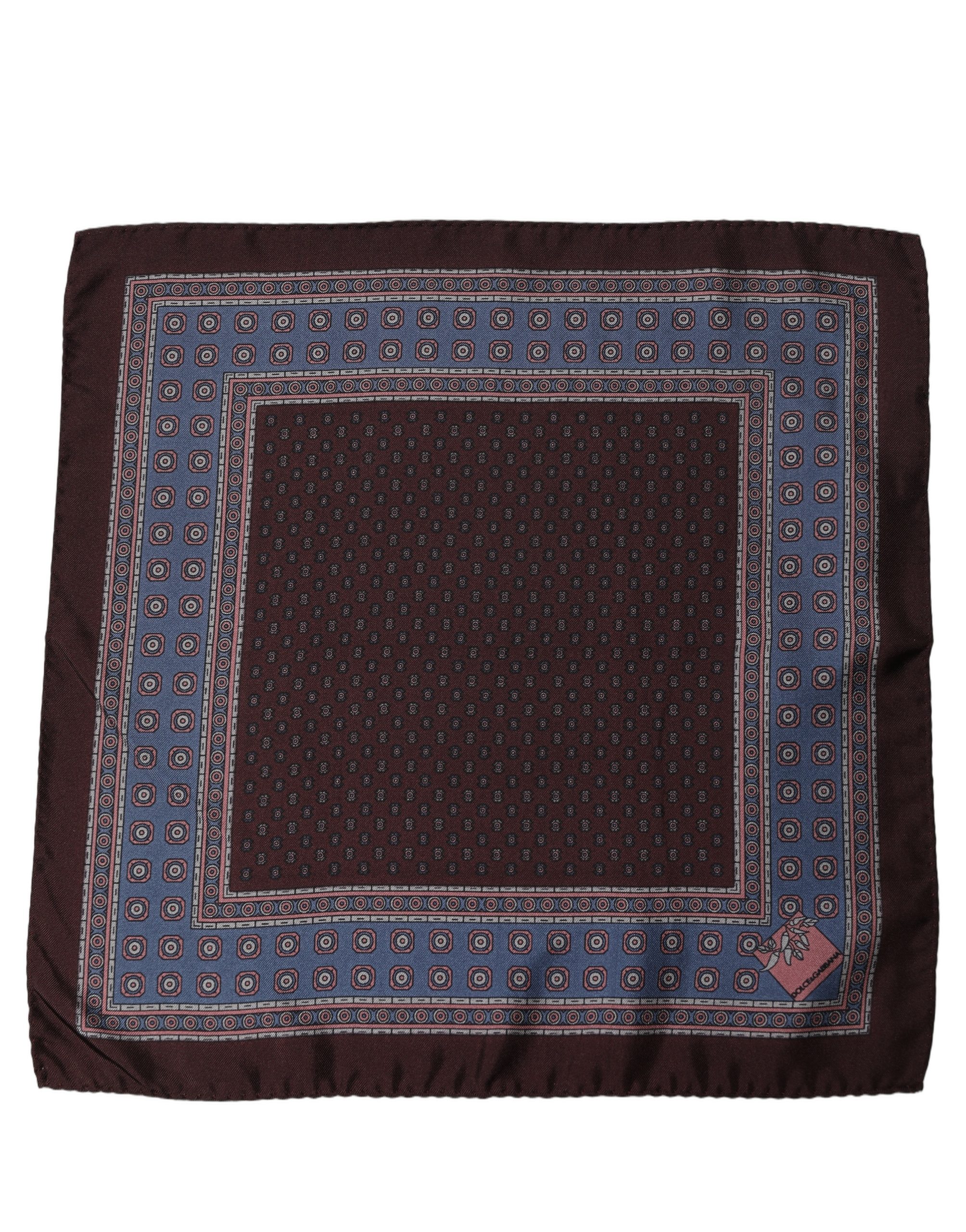 Maroon Geometric Handkerchief Pocket Scarf