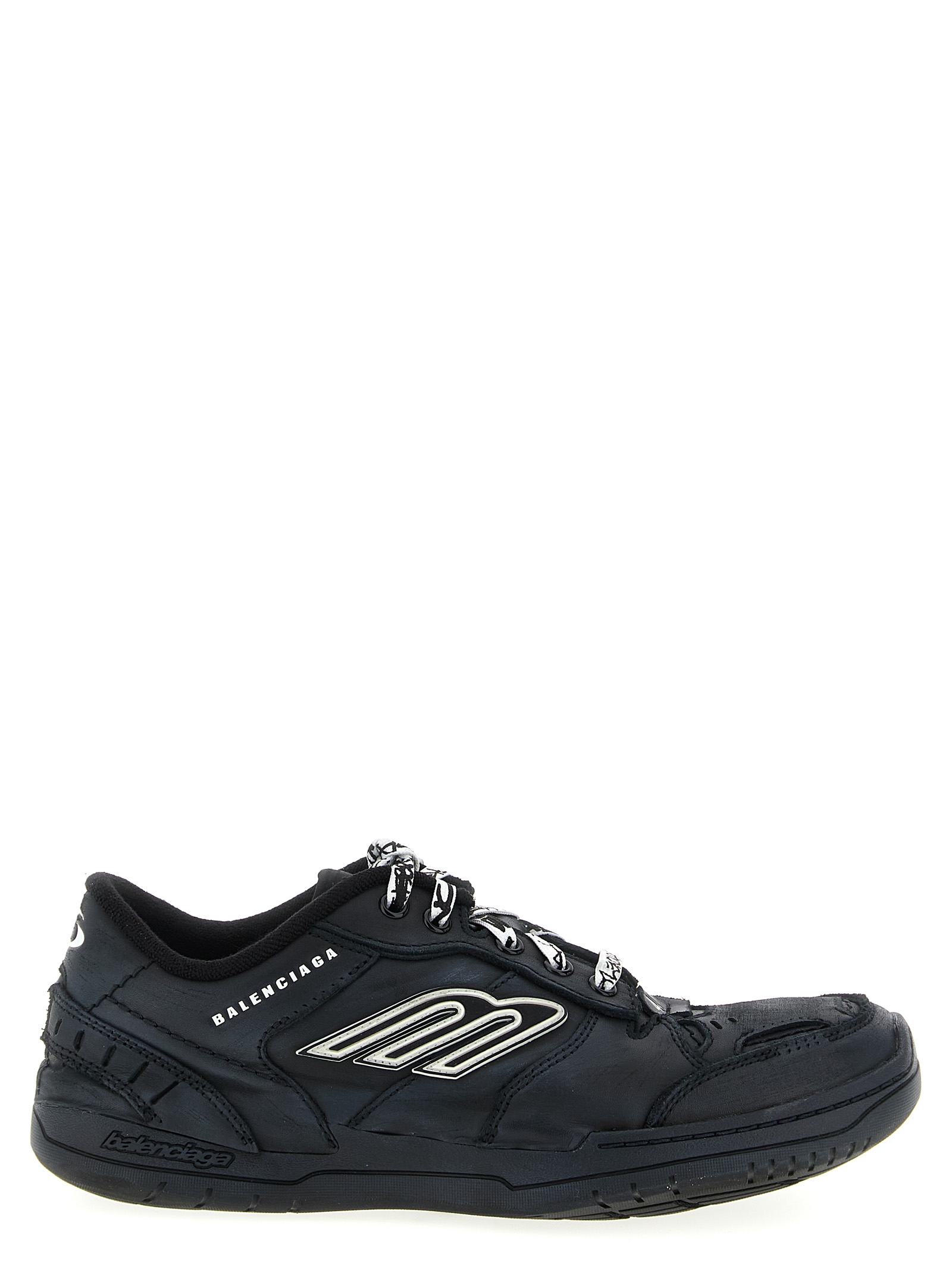 Black Calfskin Athletic Sneakers