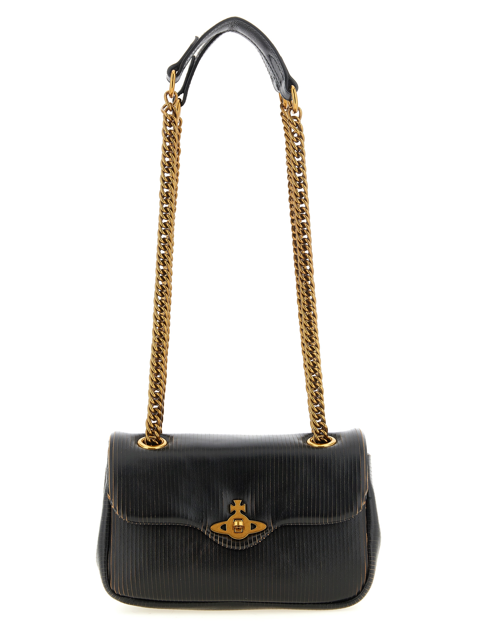 Black Calfskin Shoulder Bag