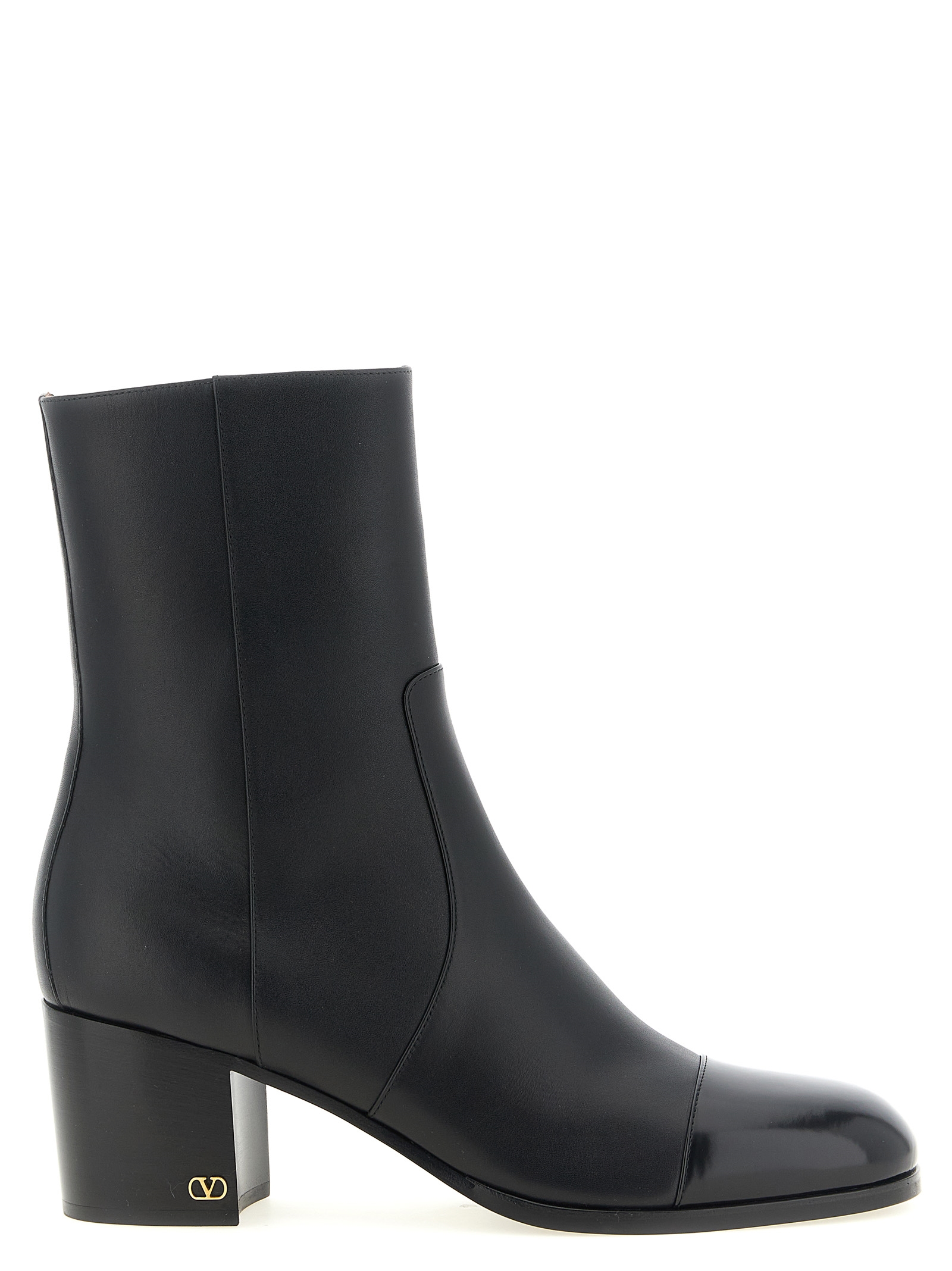 Black Calfskin Ankle Boots