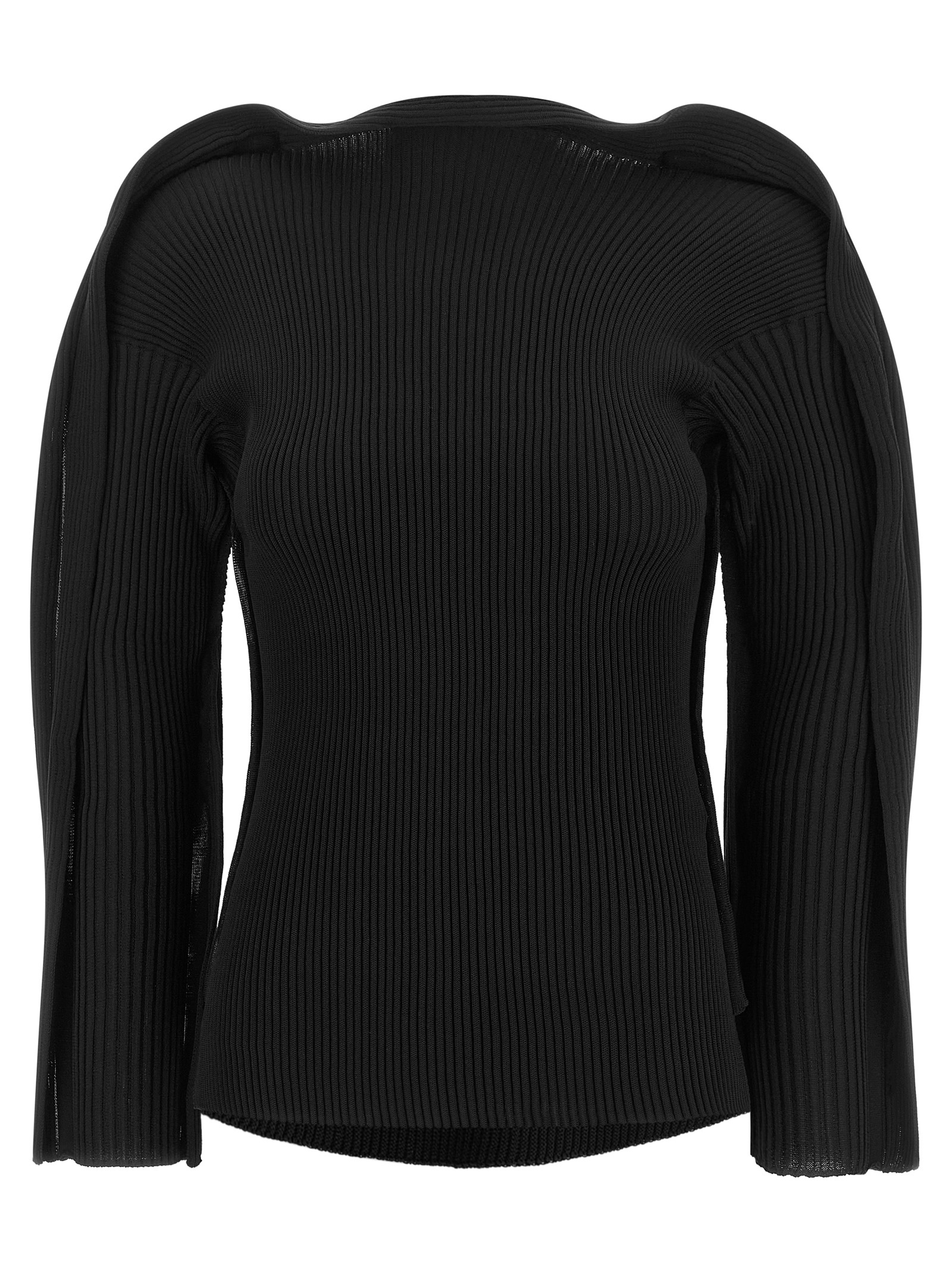 Black Polyester Cardigan