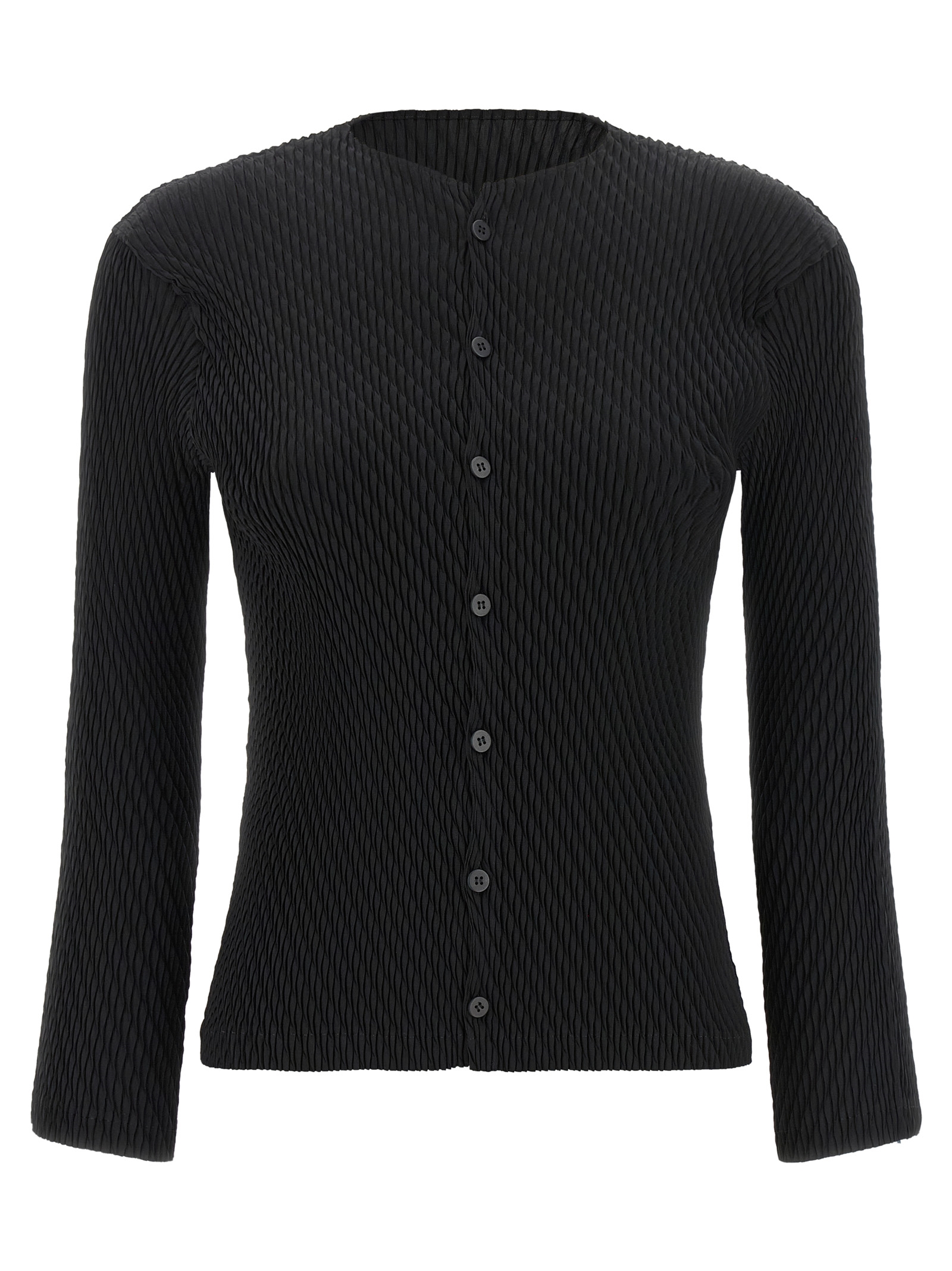Black Polyester Cardigan