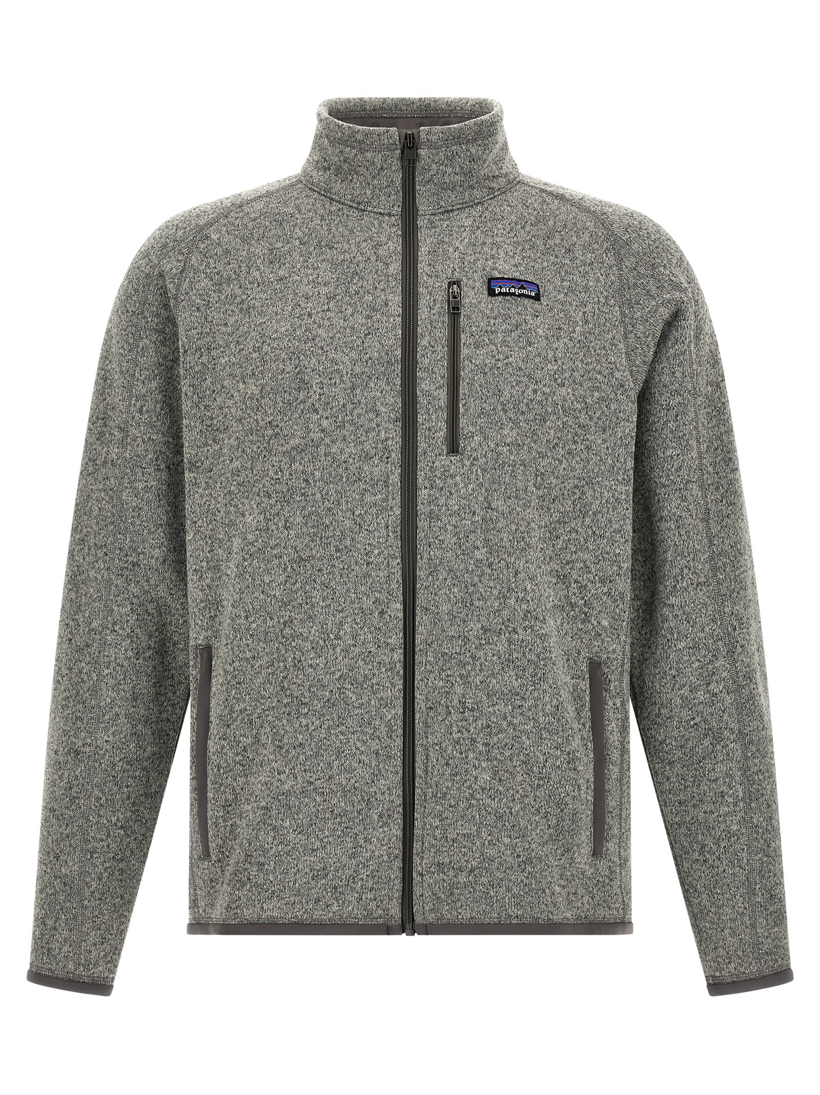 Gray Polyester Full-Length Jacket