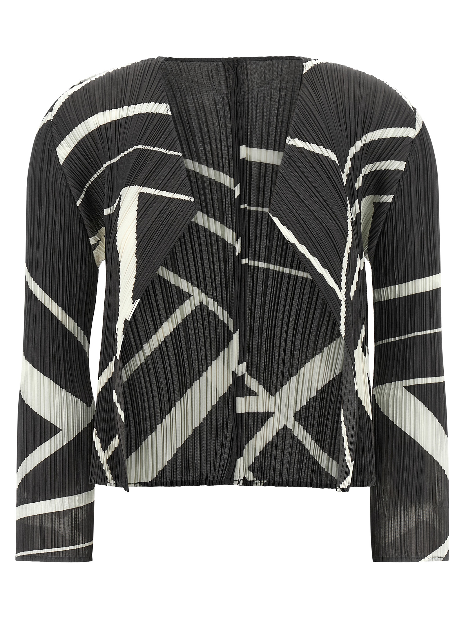 Bicolor Polyester Cardigan