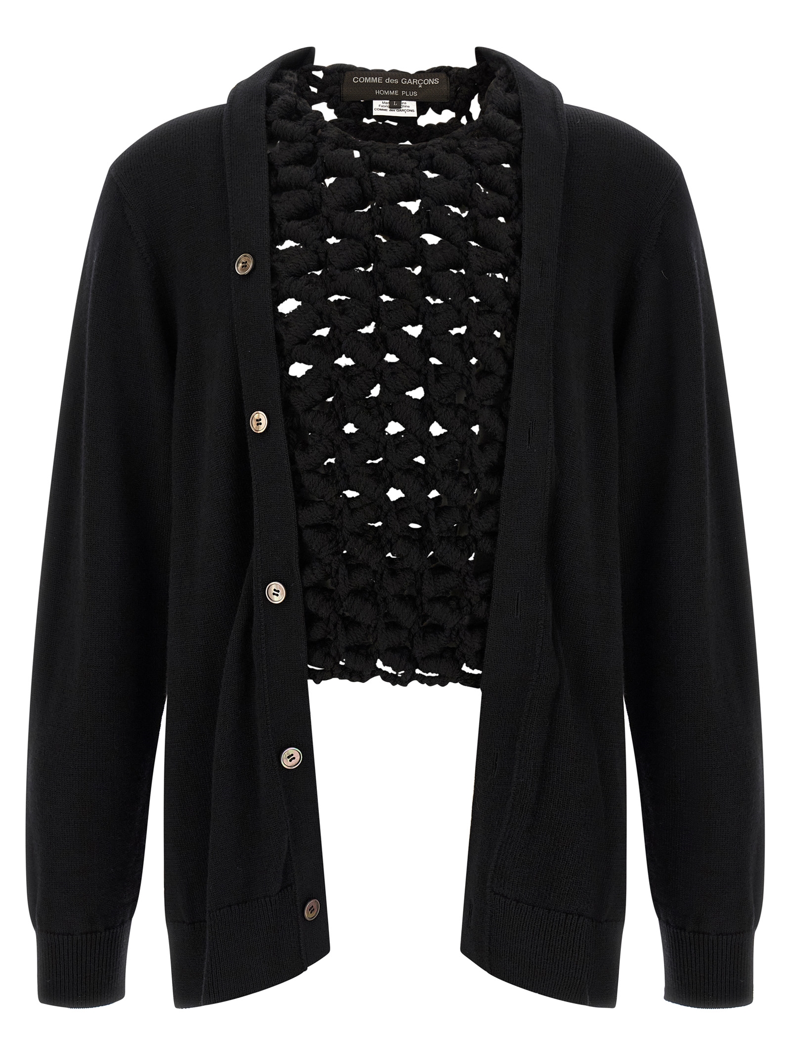 Black Wool Cardigan