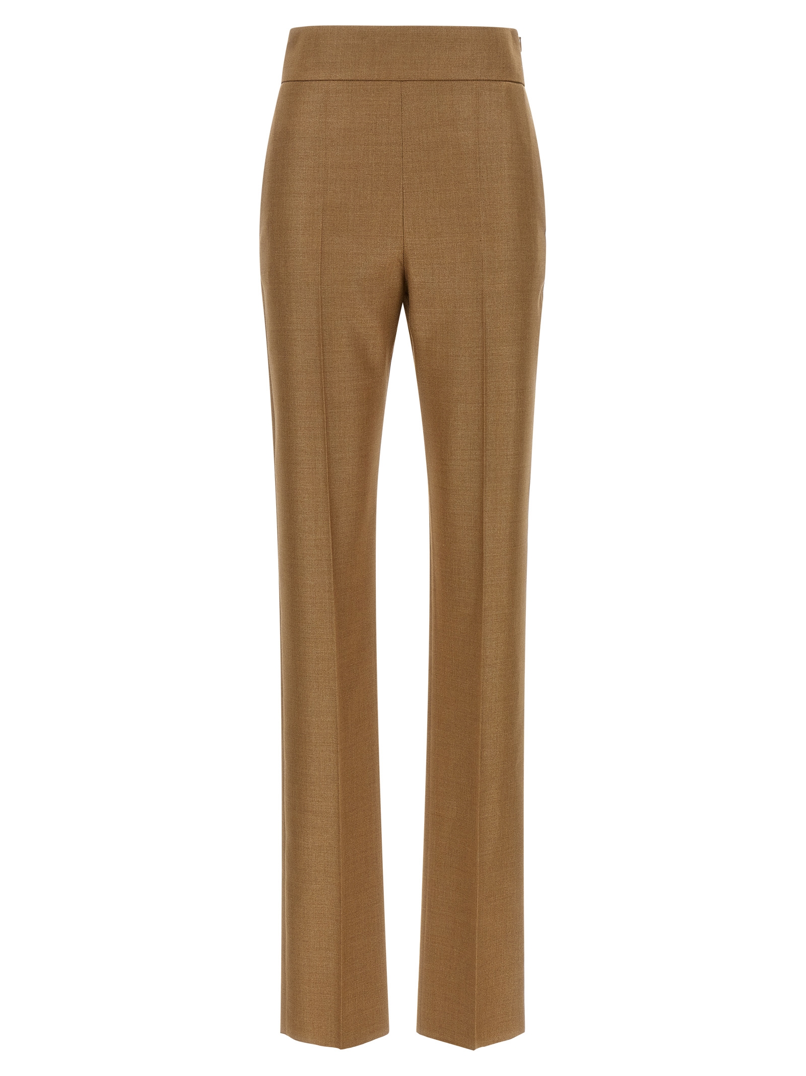 Beige Virgin Wool Dress Pants