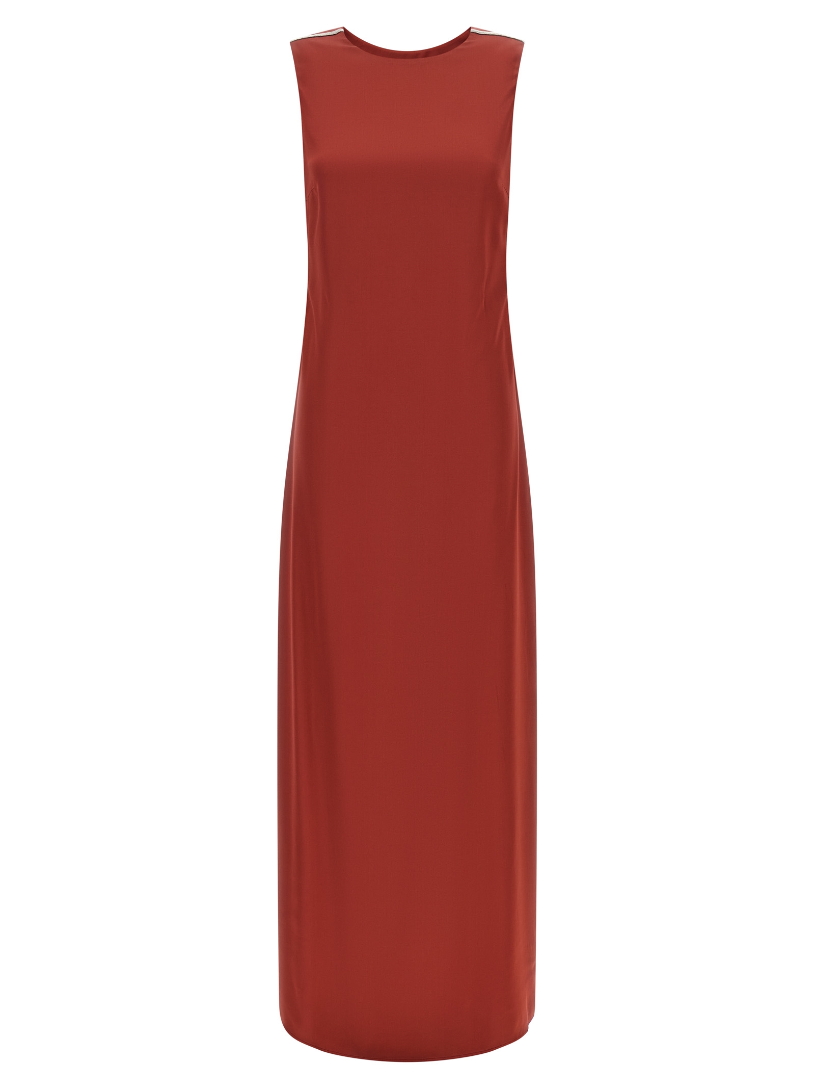 Red Viscose Long Dress