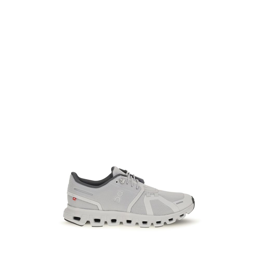 Gray Polyester Athletic Sneakers