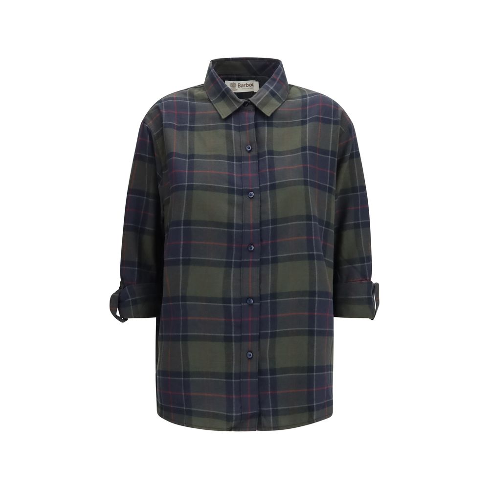Brown Cotton Pattern Shirt