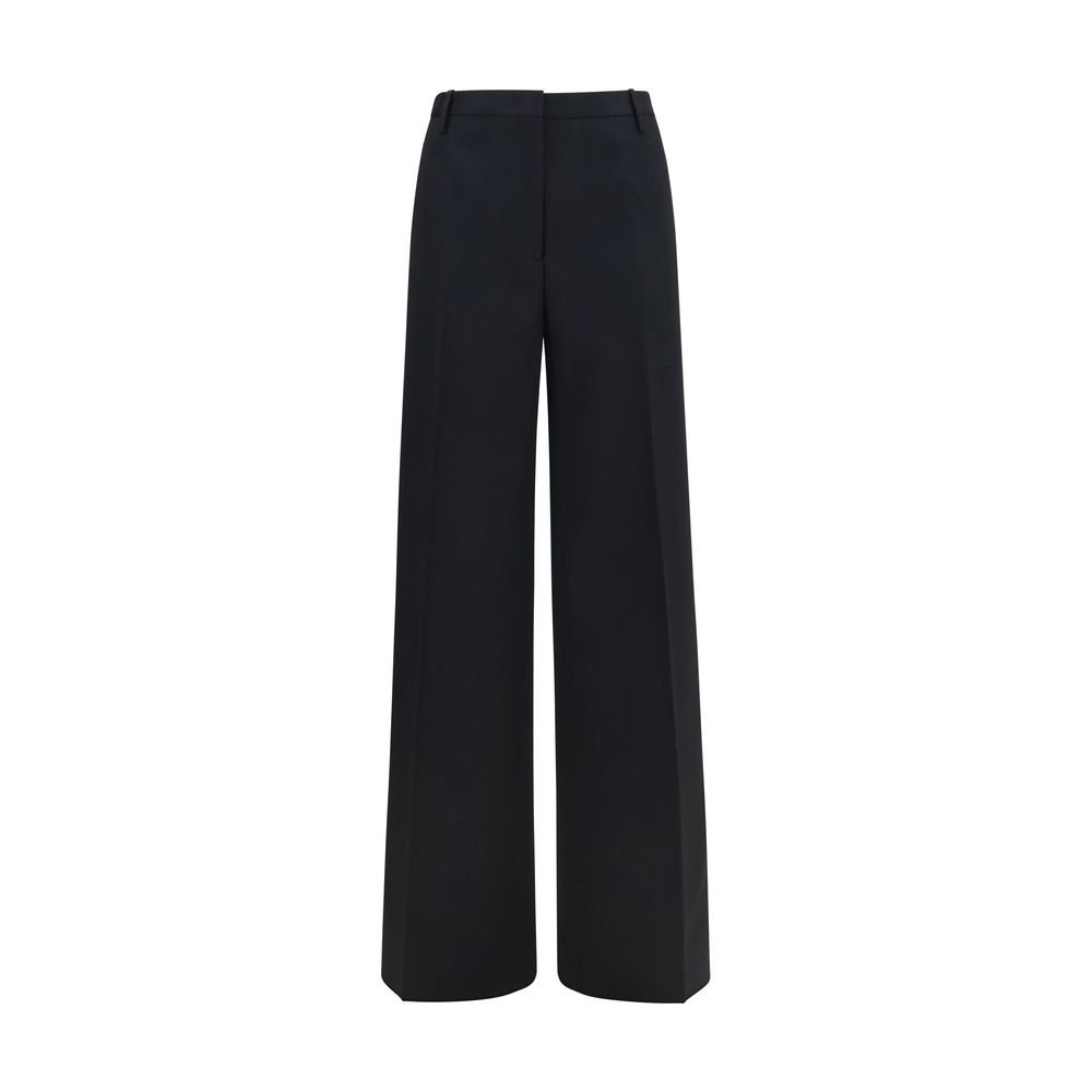 Black Cotton Casual Pants