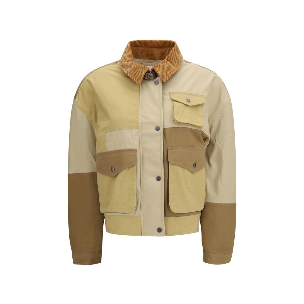 Beige Cotton Bomber