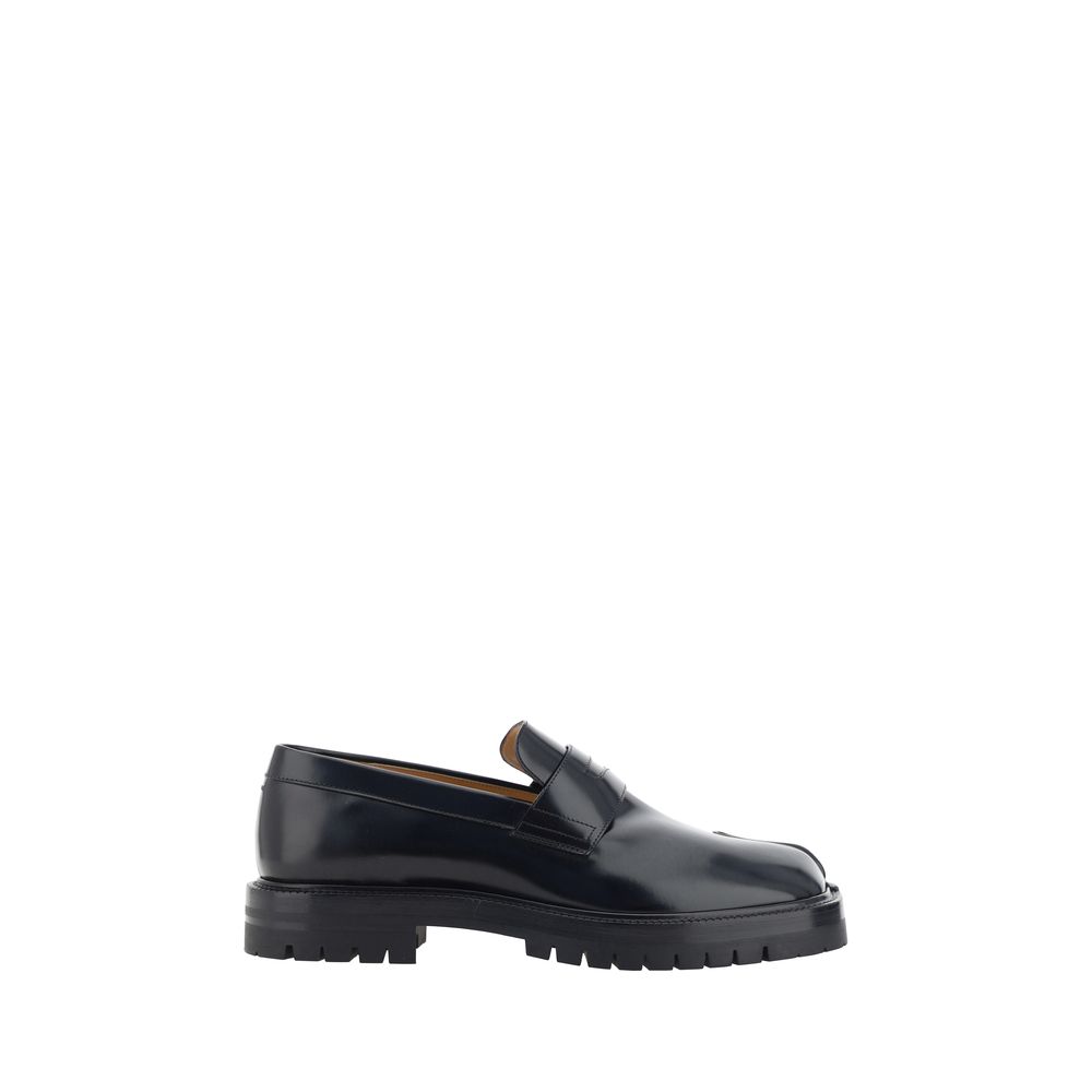 Black Calf Leather Bos Taurus Slip-On Loafers