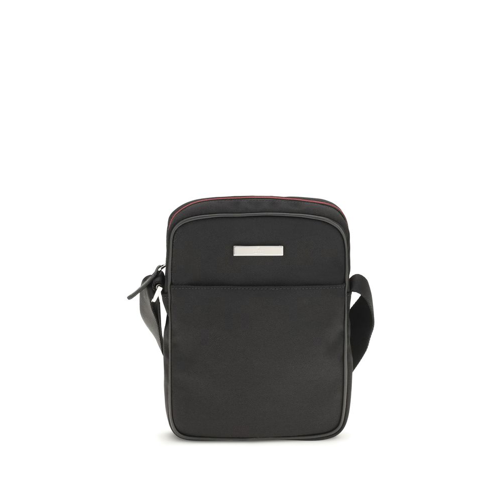 Black Fabric Shoulder Bag