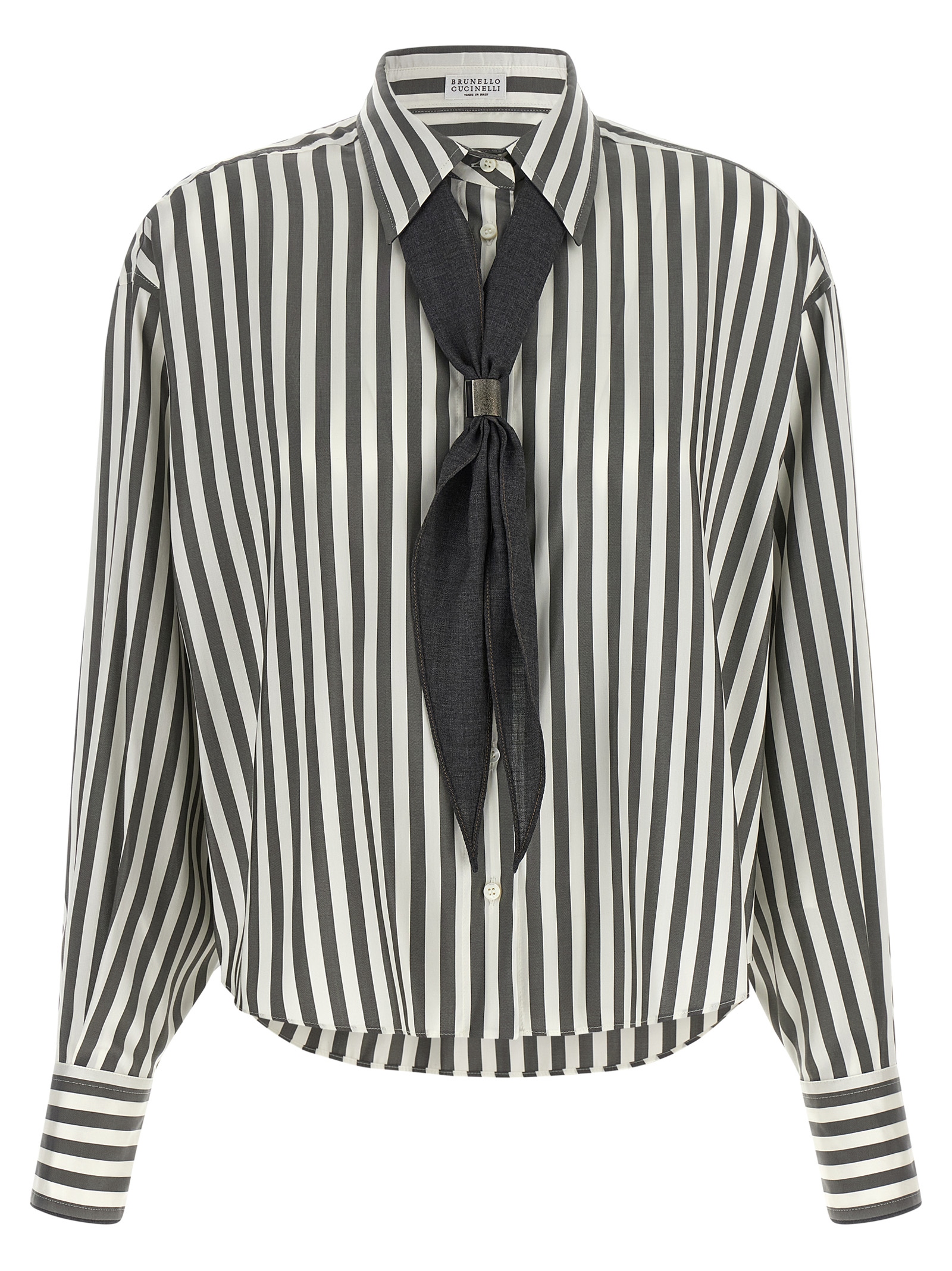 Bicolor Silk Blouse