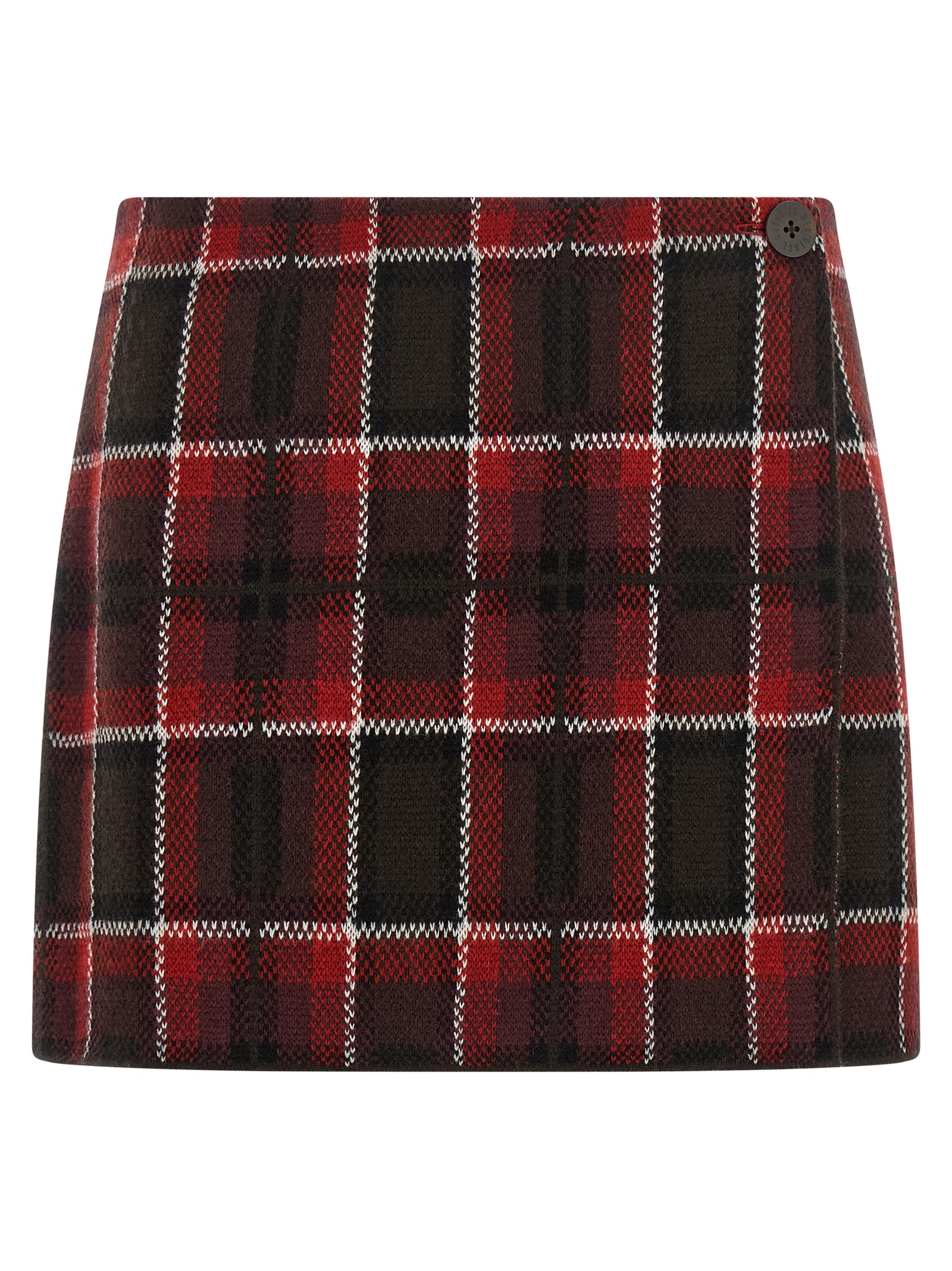 Red Wool Long Skirt